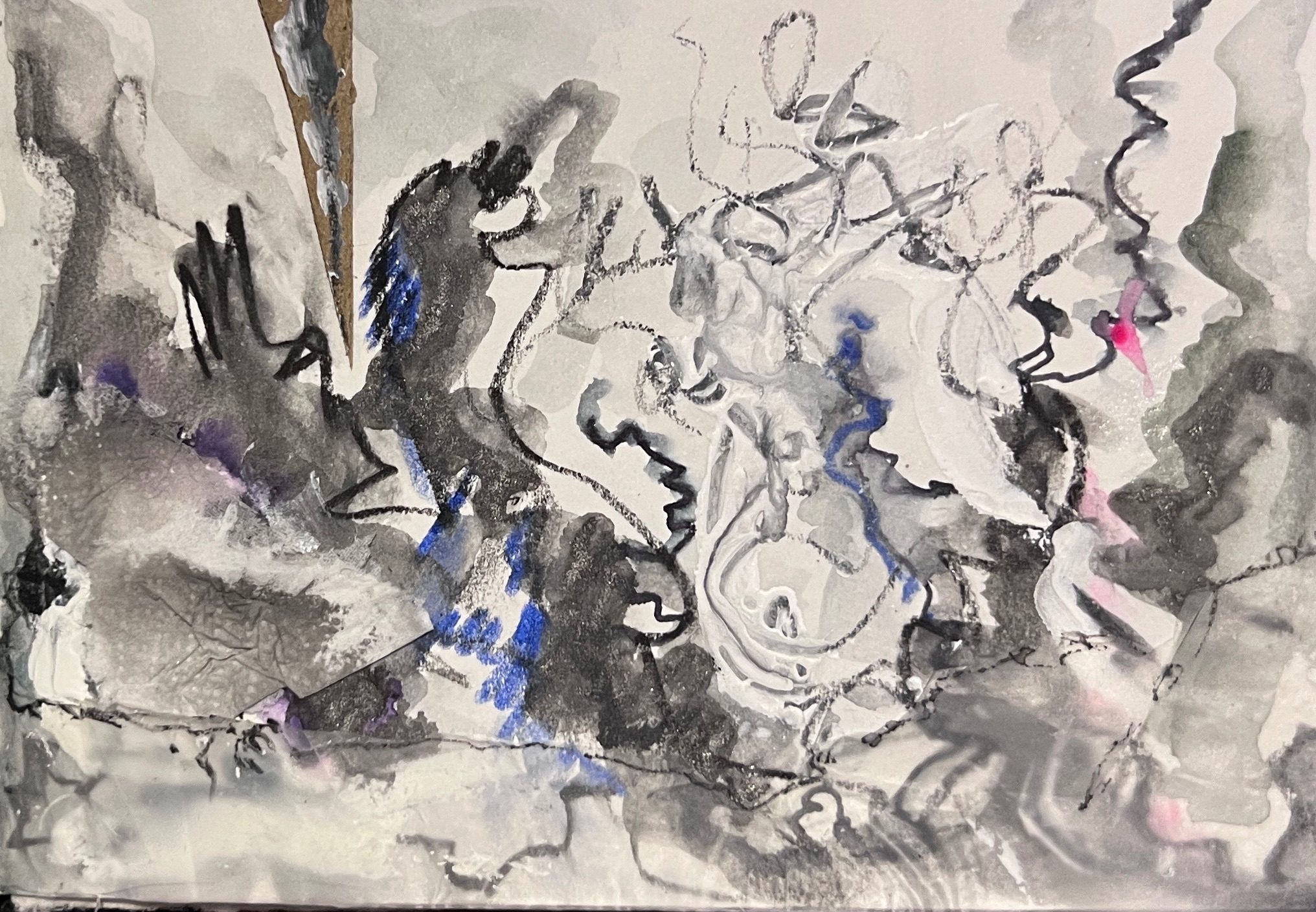 2d abstract, mixed media