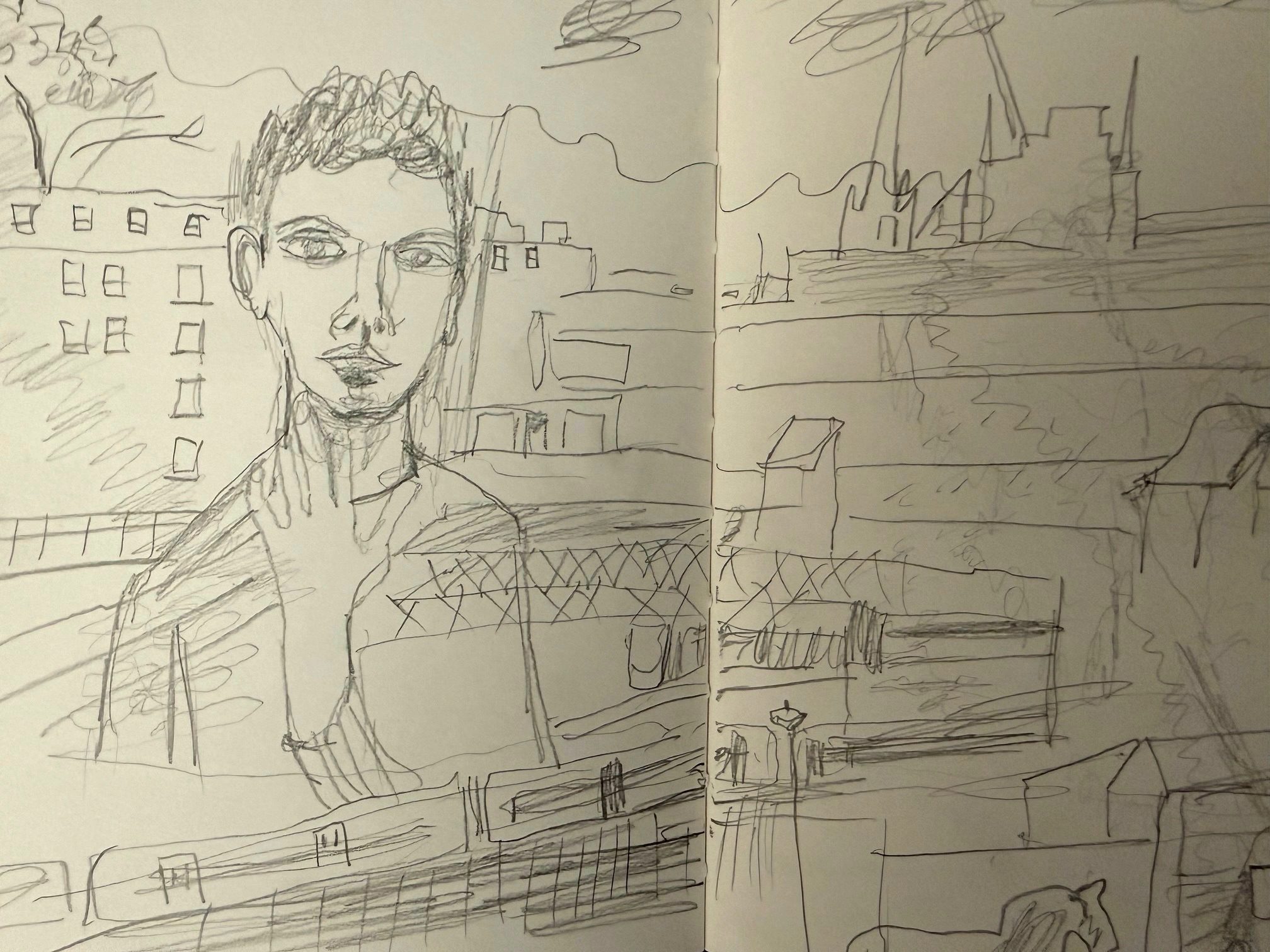 Pencil drawing from sketchbook