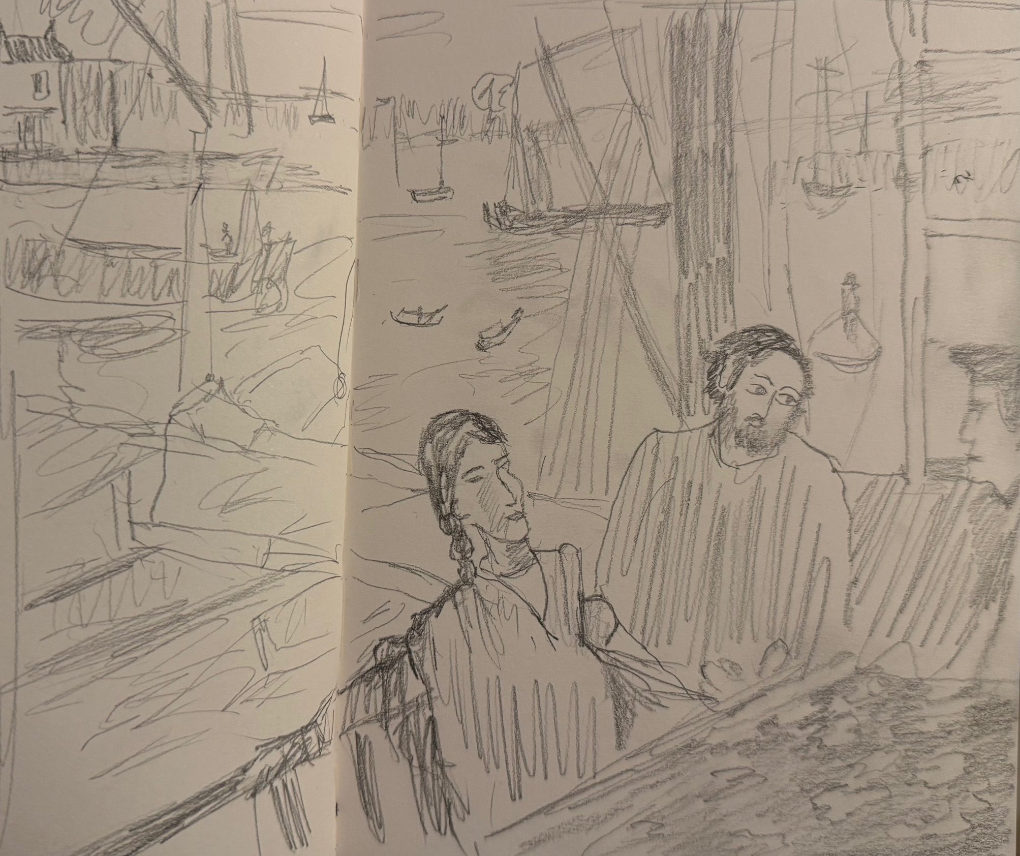 Sketchbook pencil drawing