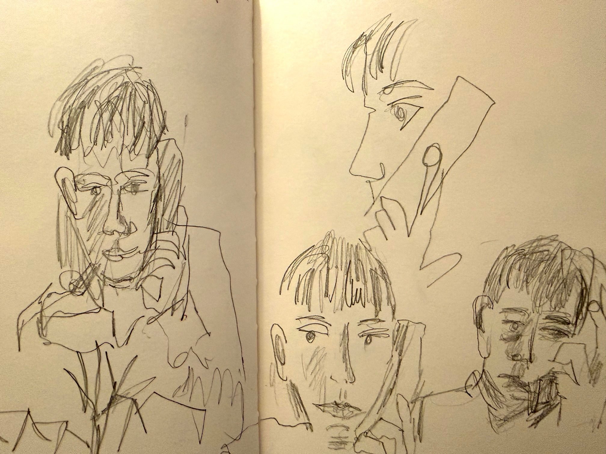 Sketchbook pencil drawings