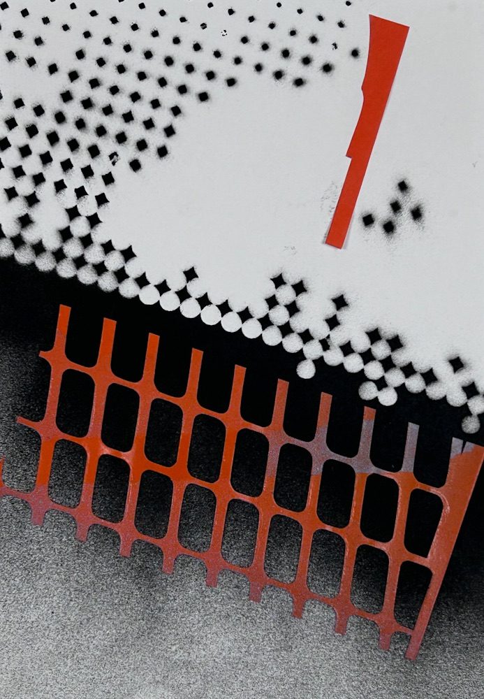 Spray paint and collage