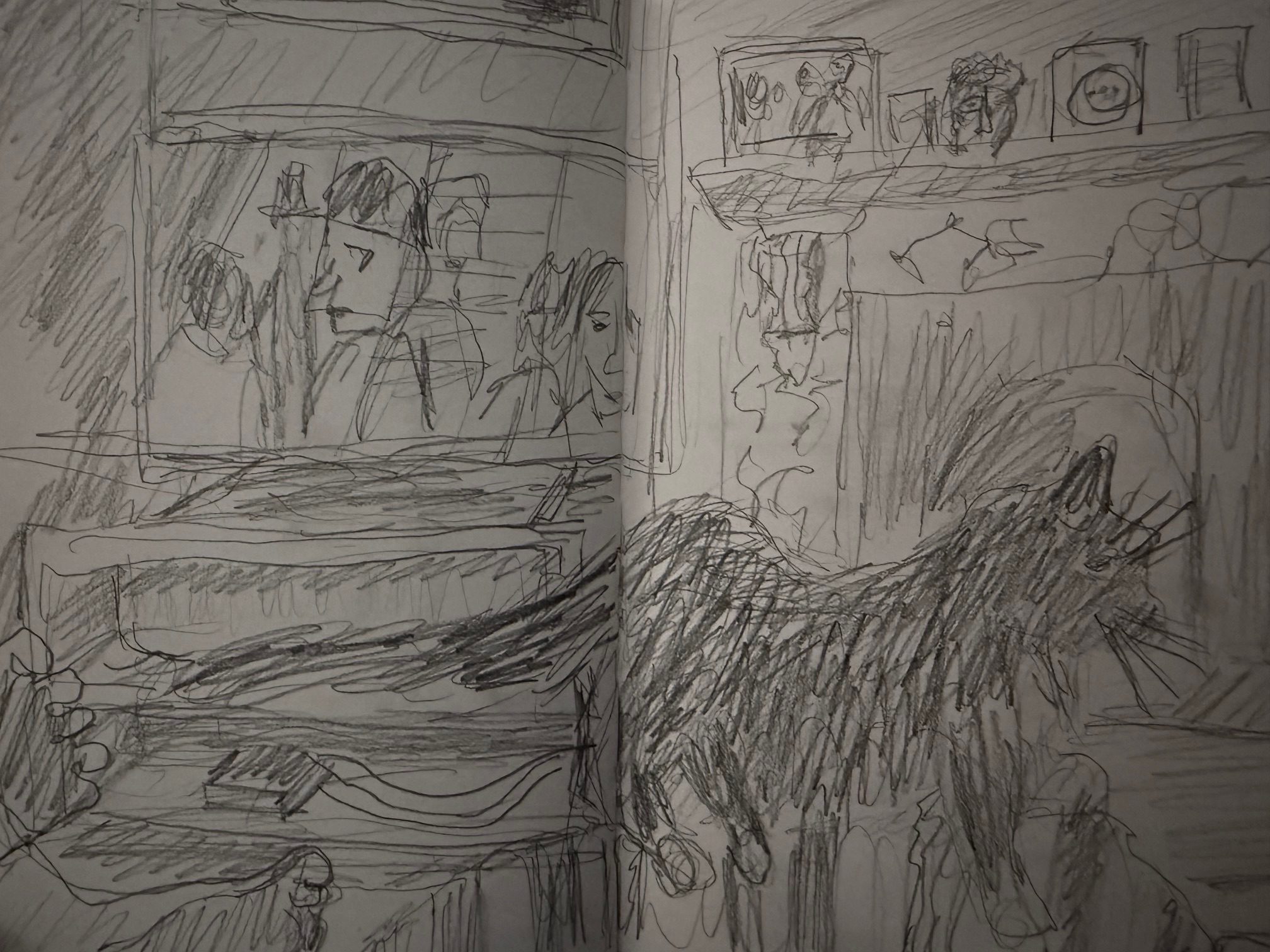 Pencil sketchbook drawing