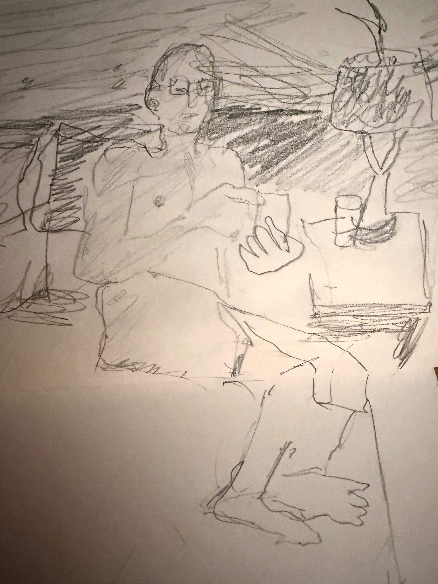 Sketchbook pencil drawing