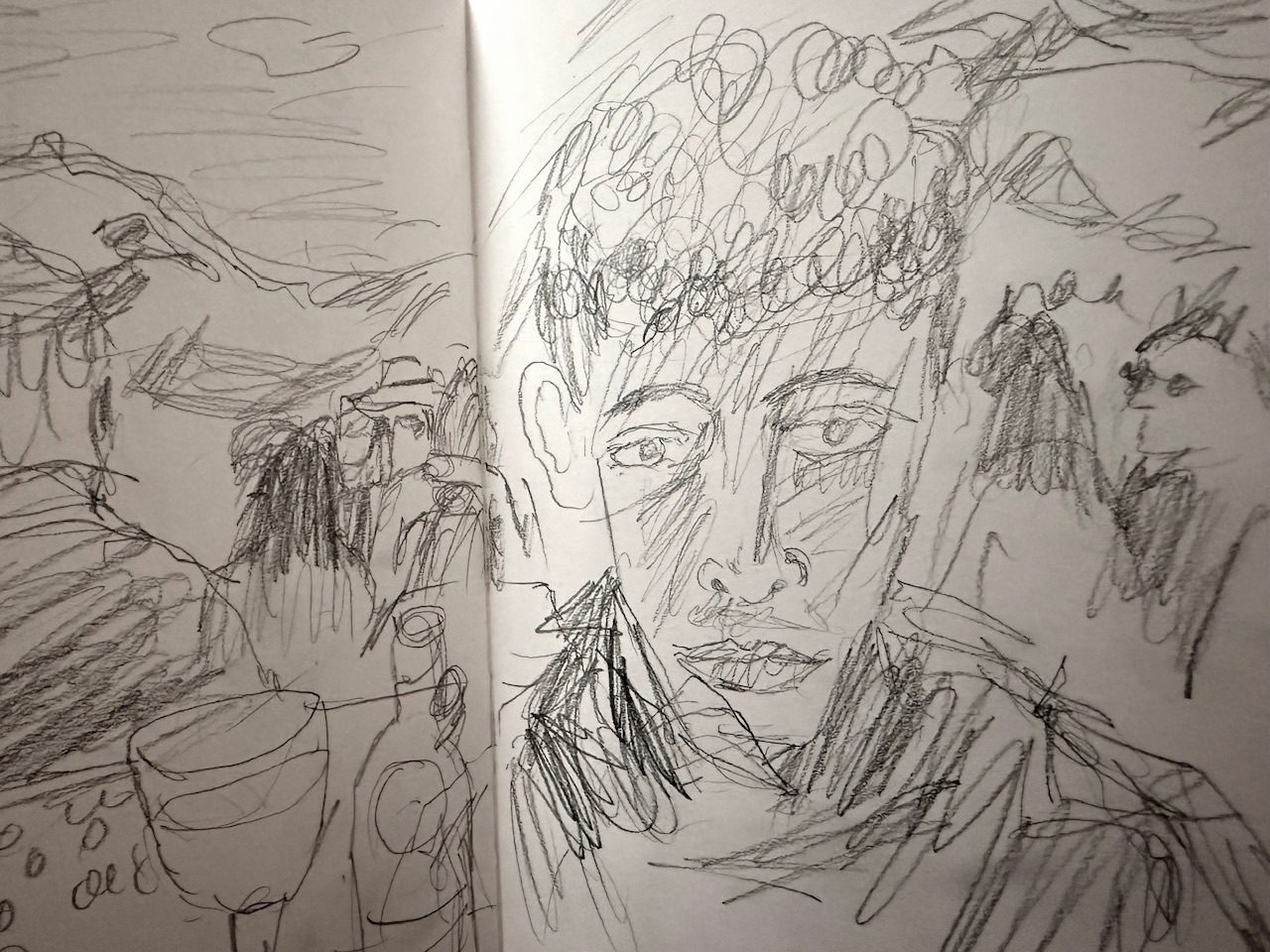 Sketchbook pencil drawing