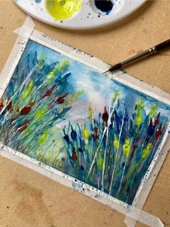 Floral landscape abstract