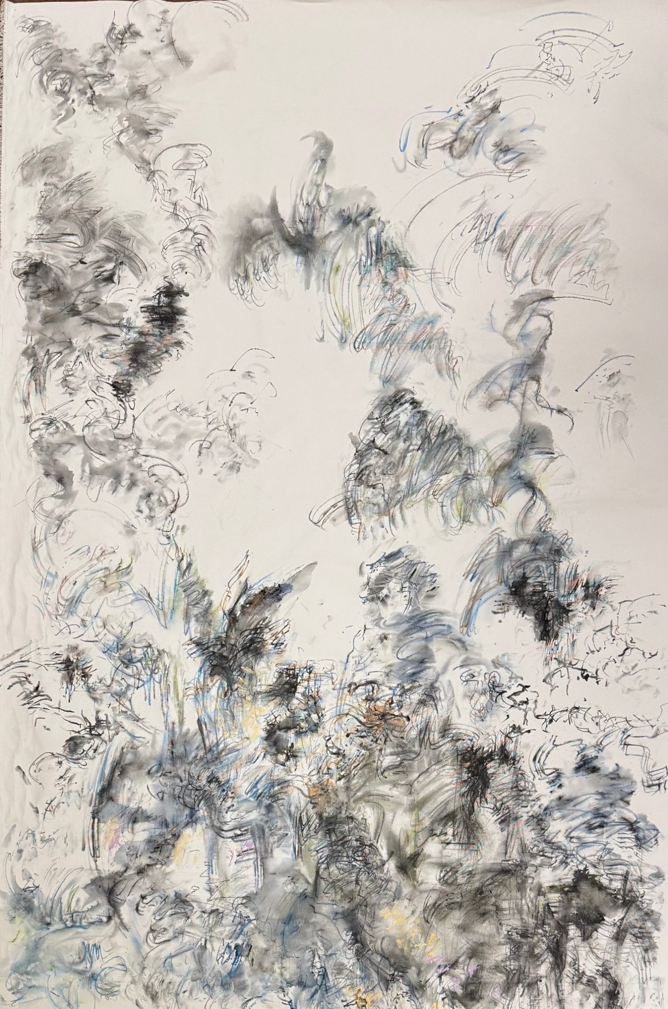 Water colour pencils on canvas 158x105cm