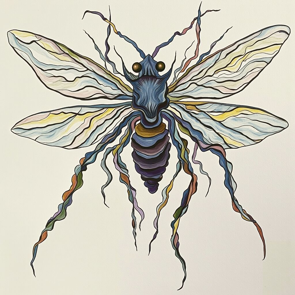 An illustration of an insect