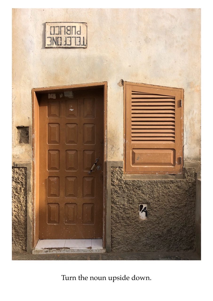 Turn that noun upside down.