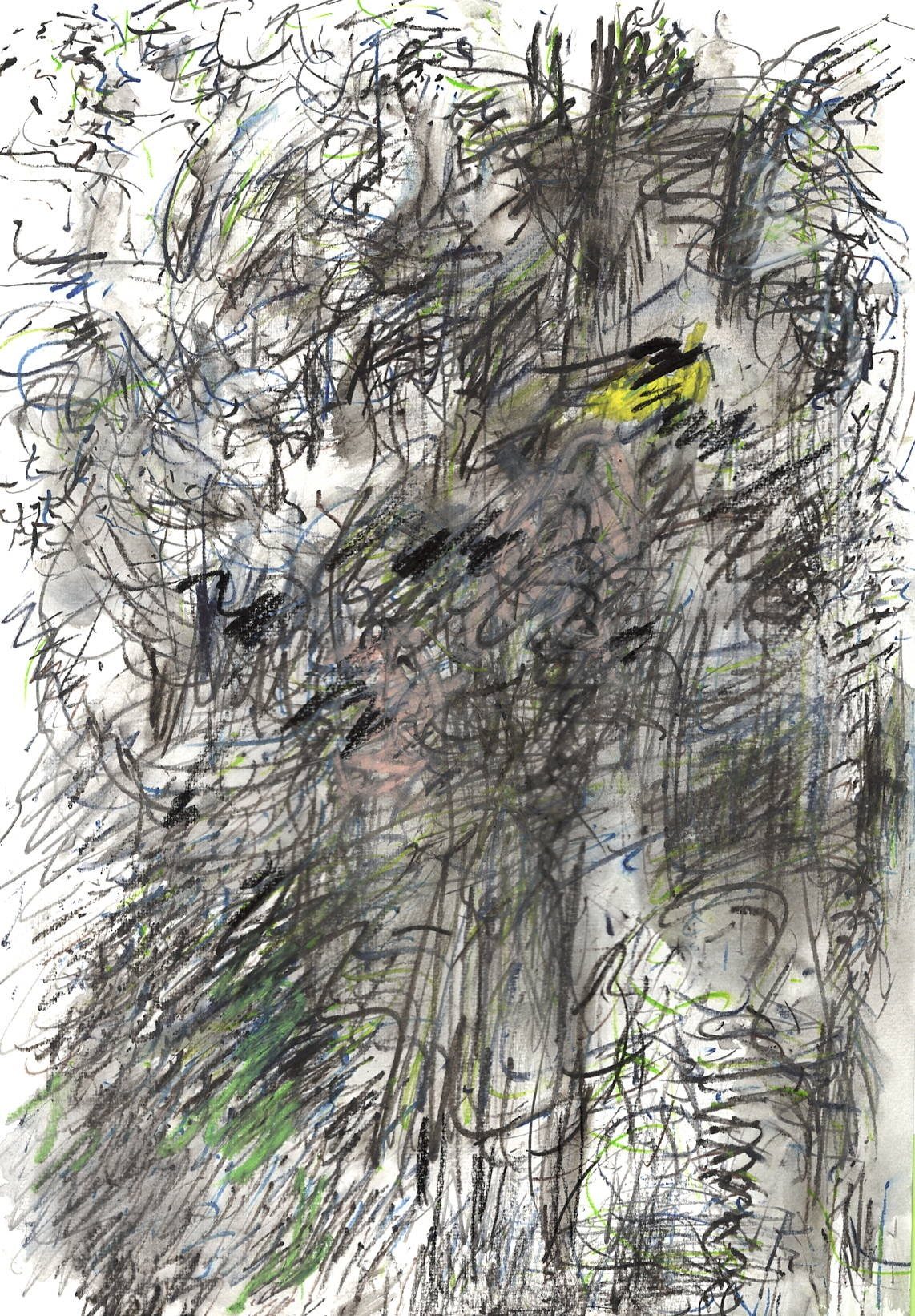 Energetic Water pencils drawing on A3 paper