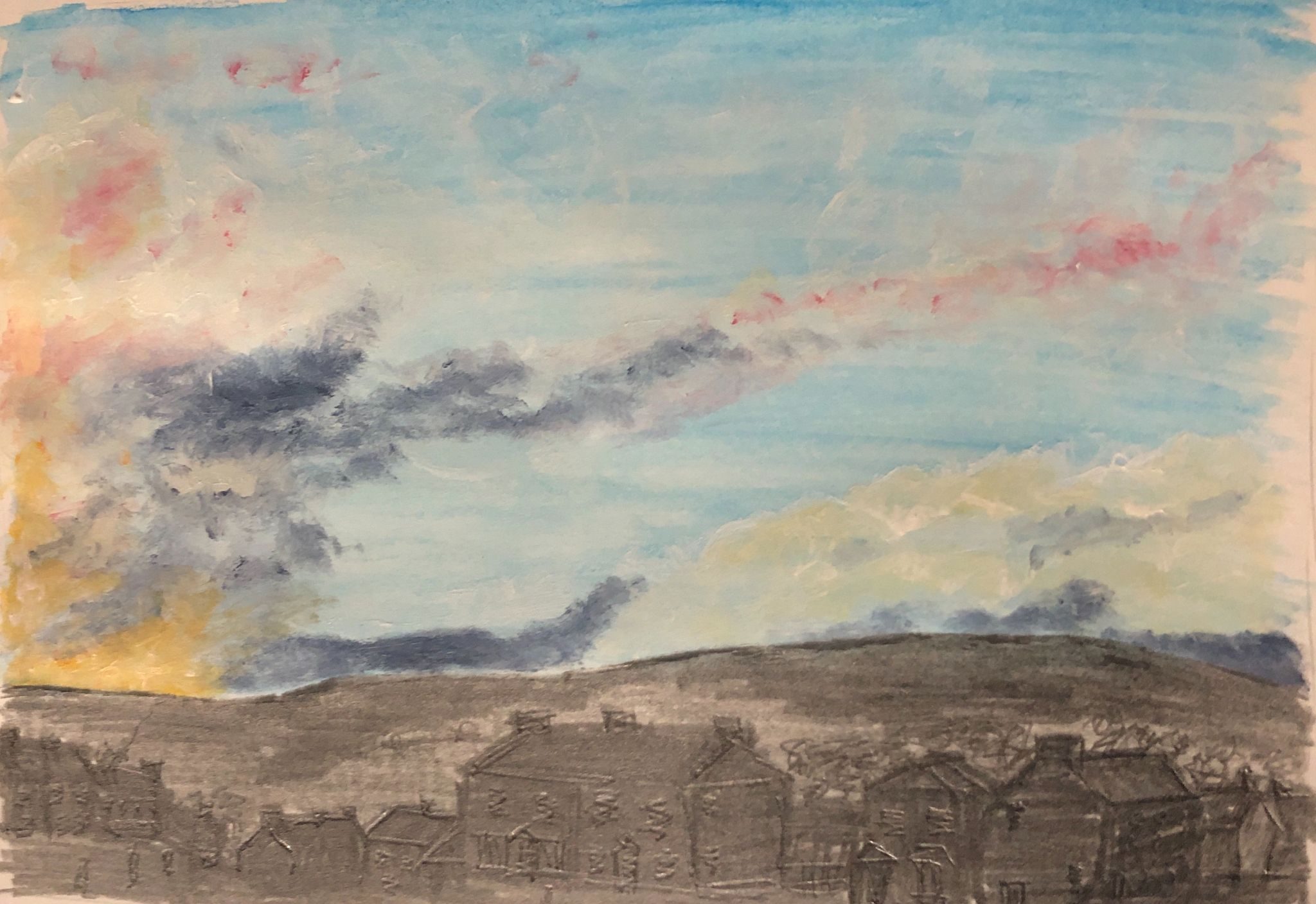 Further attempt at a cloud painting based on old photos