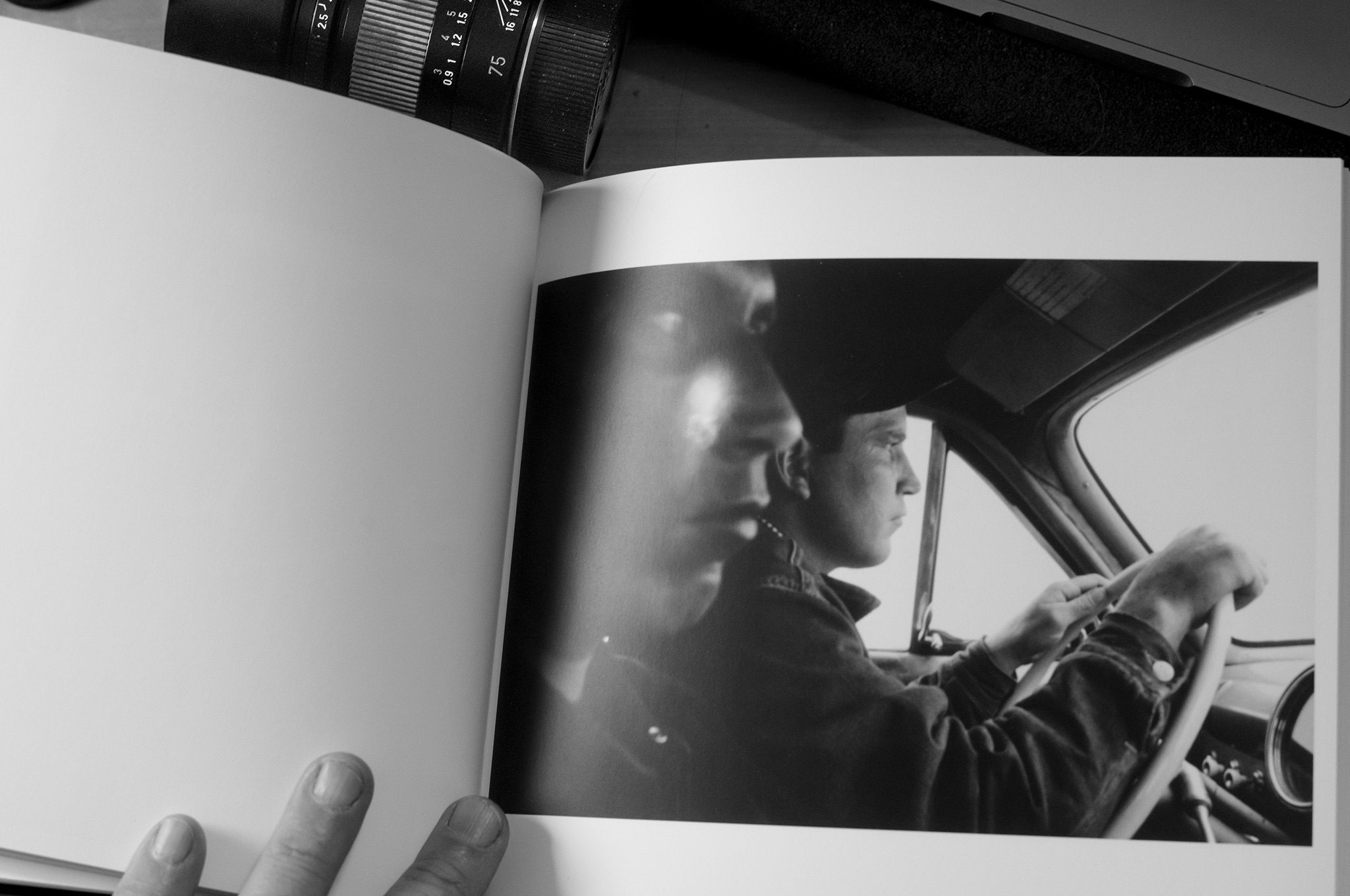 Page 37 of the Photo Book which has influenced me more than any other Pg37 of The Americans by Robert Frank, with a Leica Lens in Black and White.