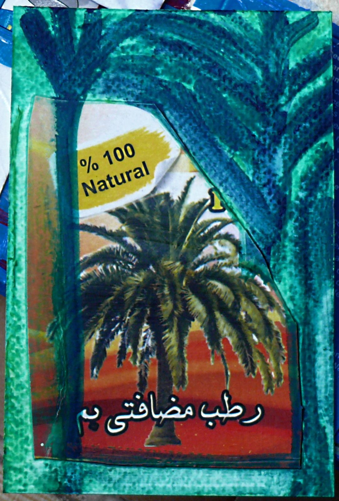 collage and watercolour