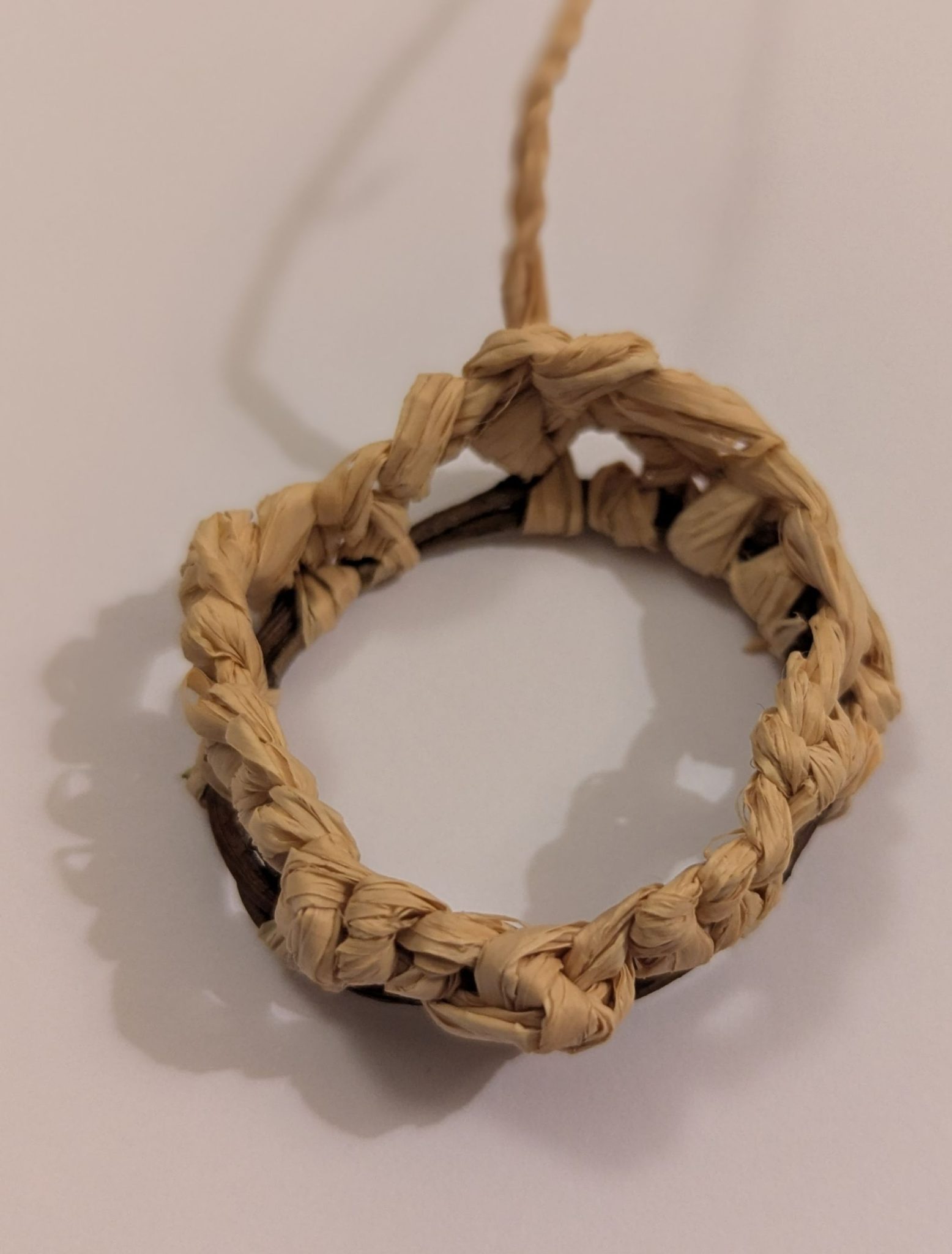 raffia and beech twig