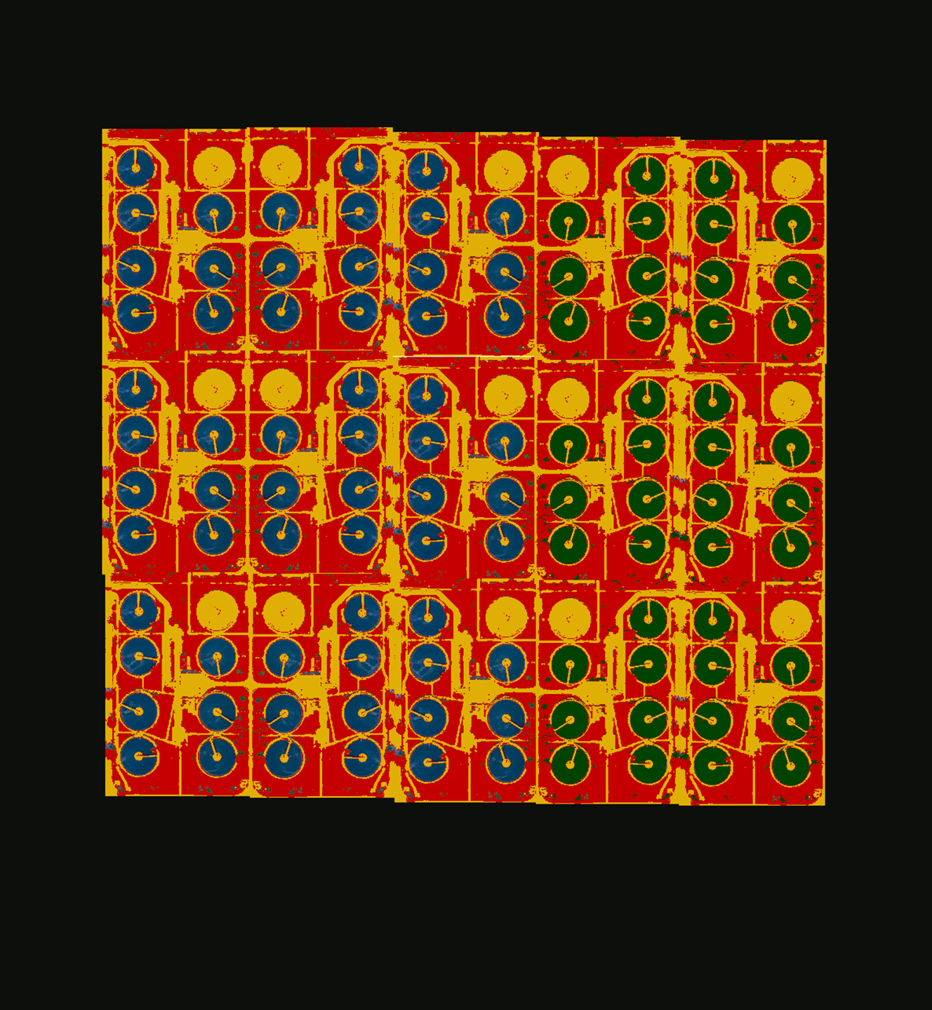 coloured in  photo of sewage works