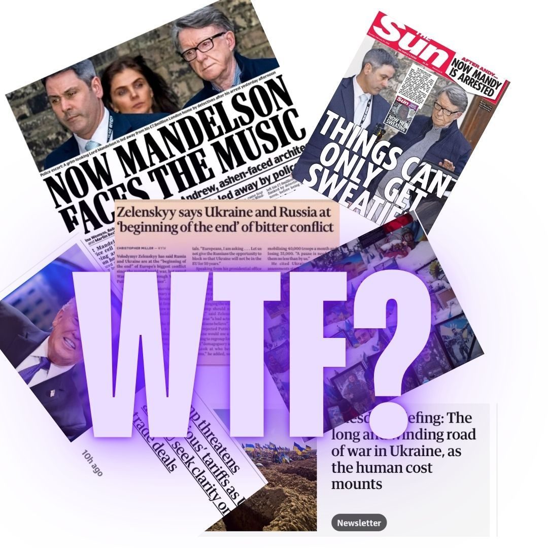 collage of various newspaper headlines