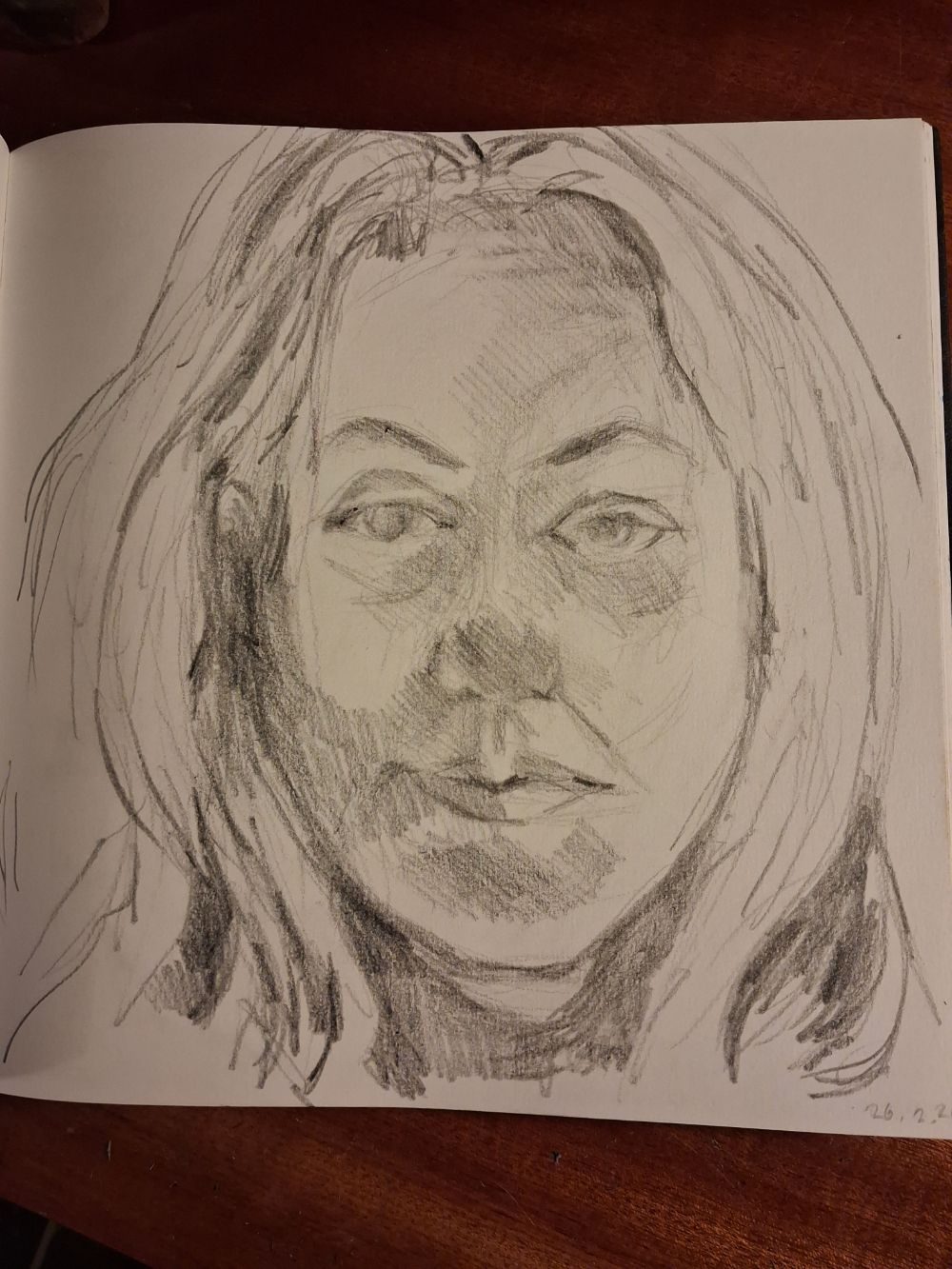 Self portrait in pencil on paper
