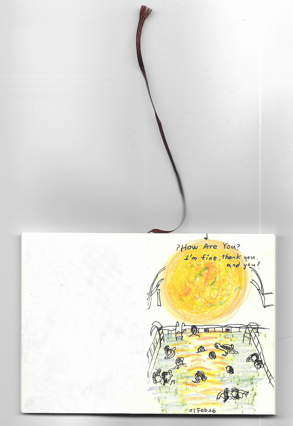 the hanging sun in the pool.