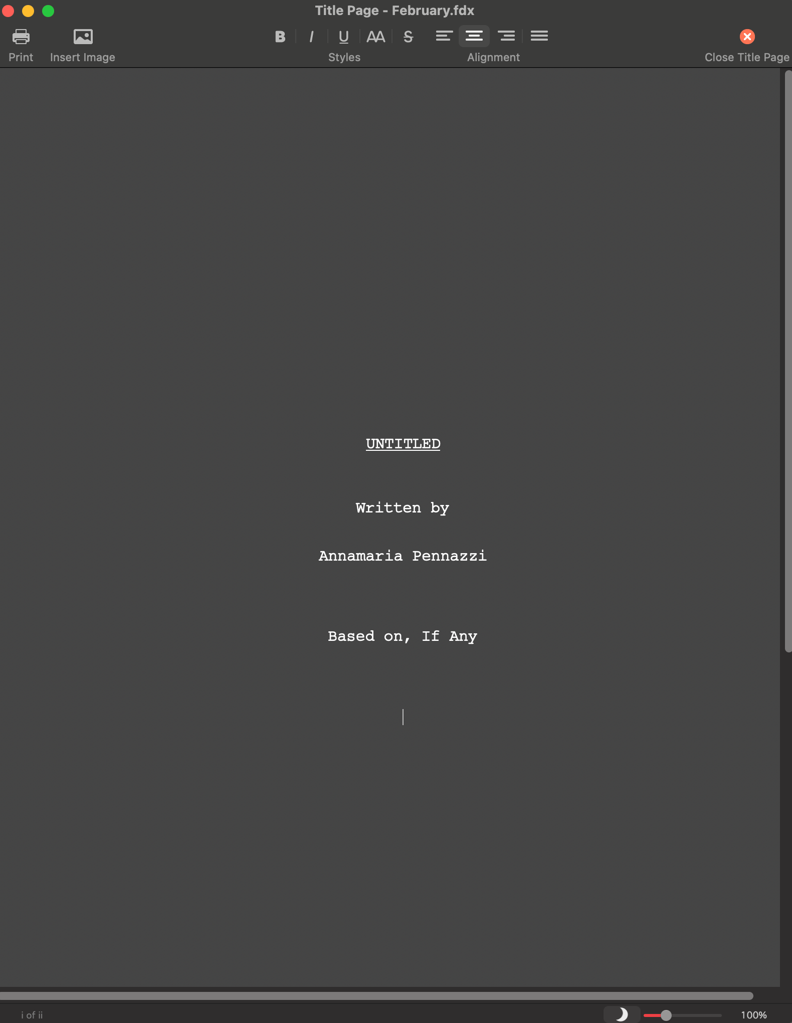 Film script