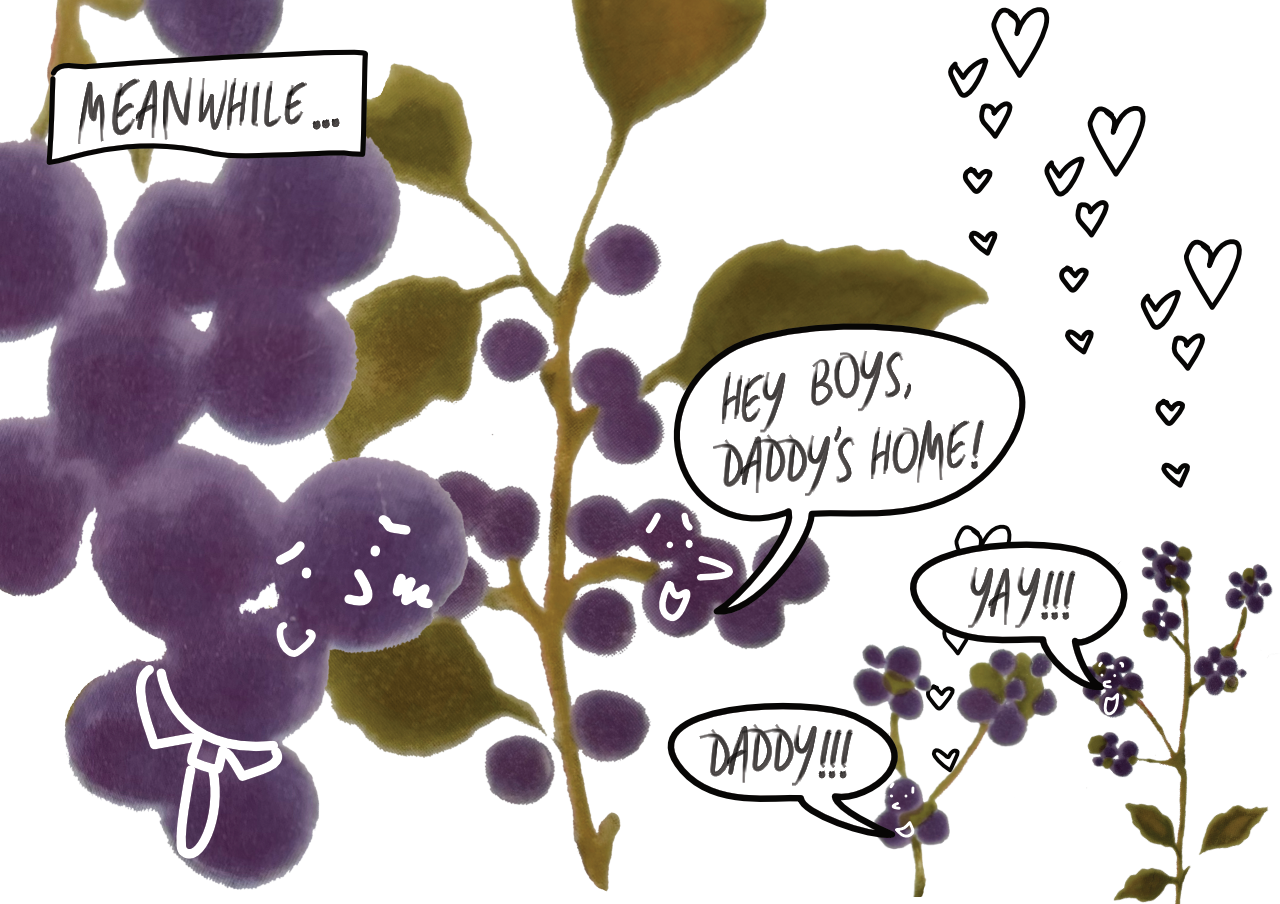 A digitally-drawn scene depicting Jon with his secret wife and family.