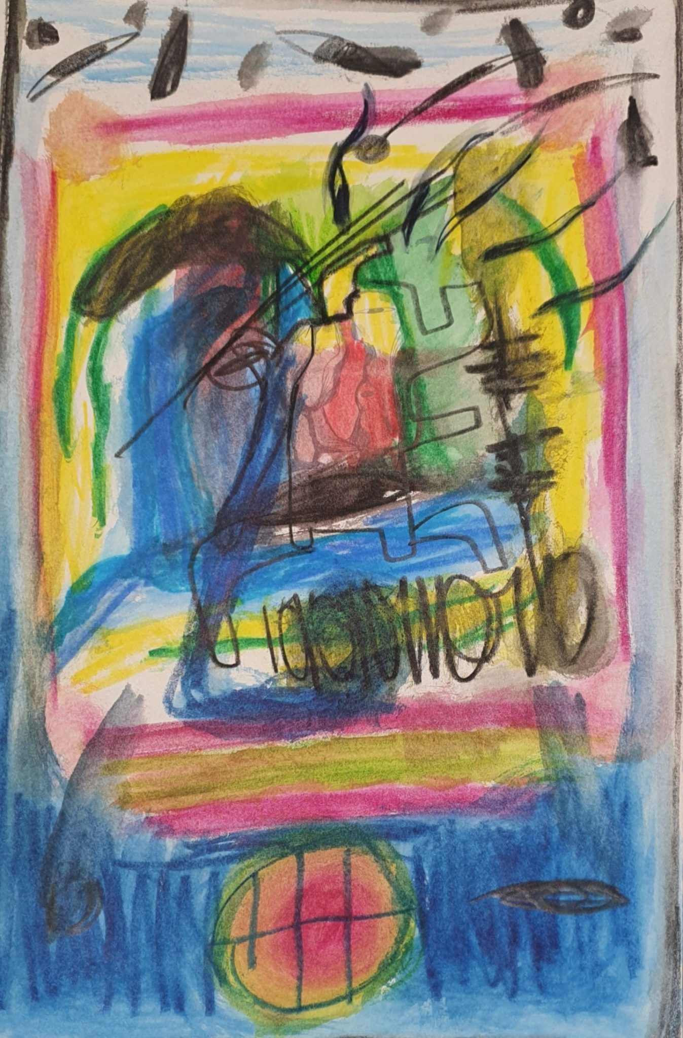 A water colour pencil drawing