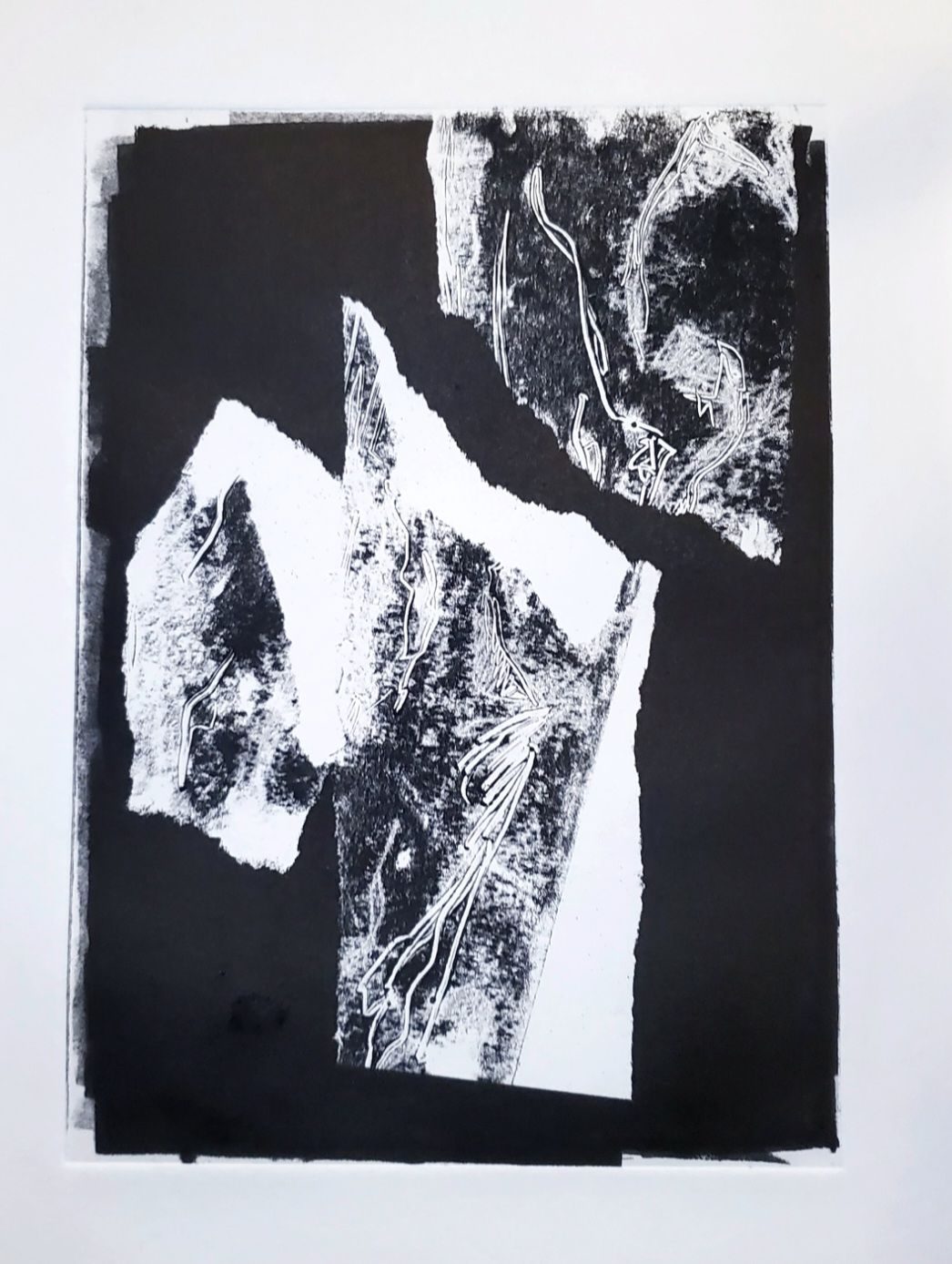 Monotype, black and white print