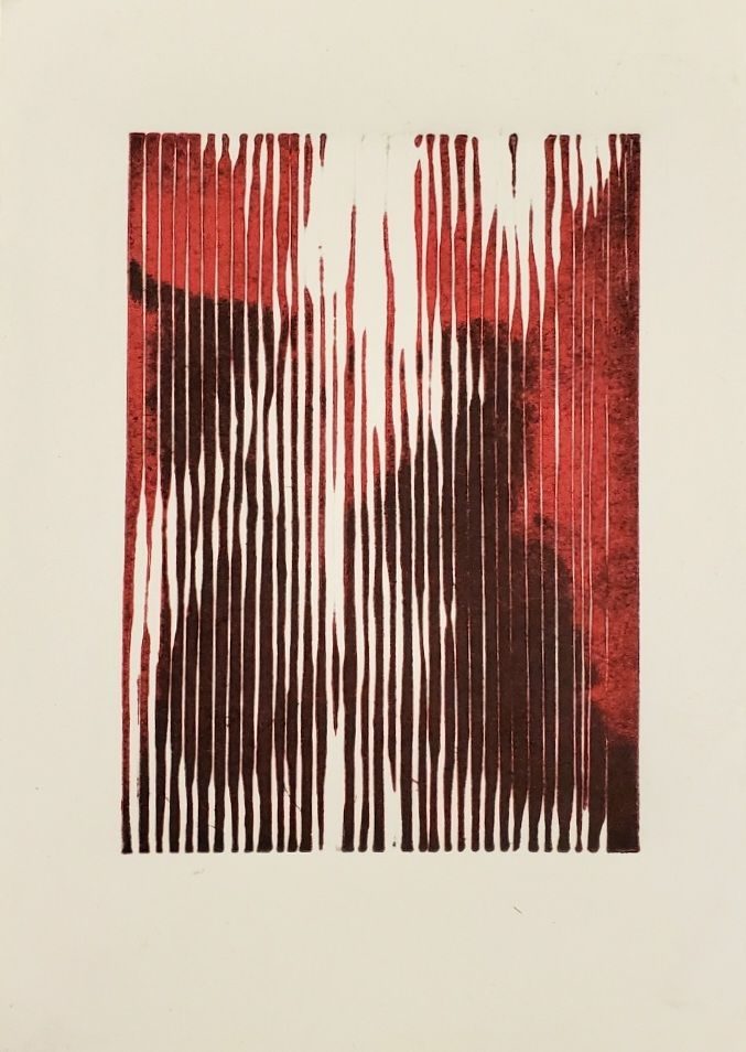 A monochromatic abstract image with organic shapes in varied tones from light to dark