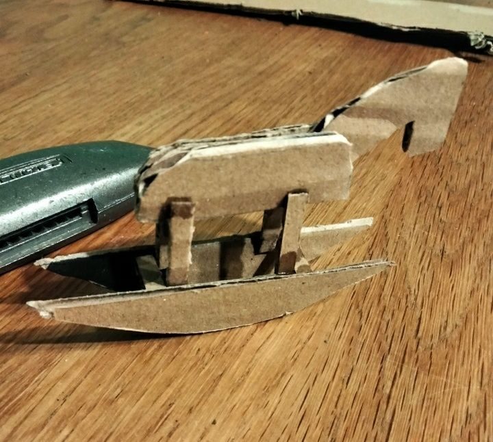 Small rocking horse made from IKEA box