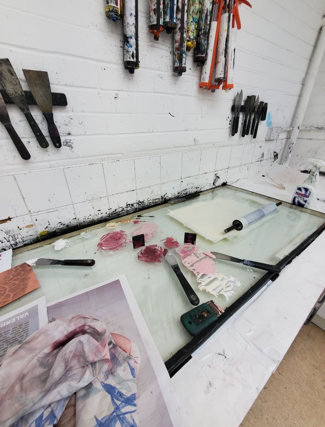 A photograph of a print studio