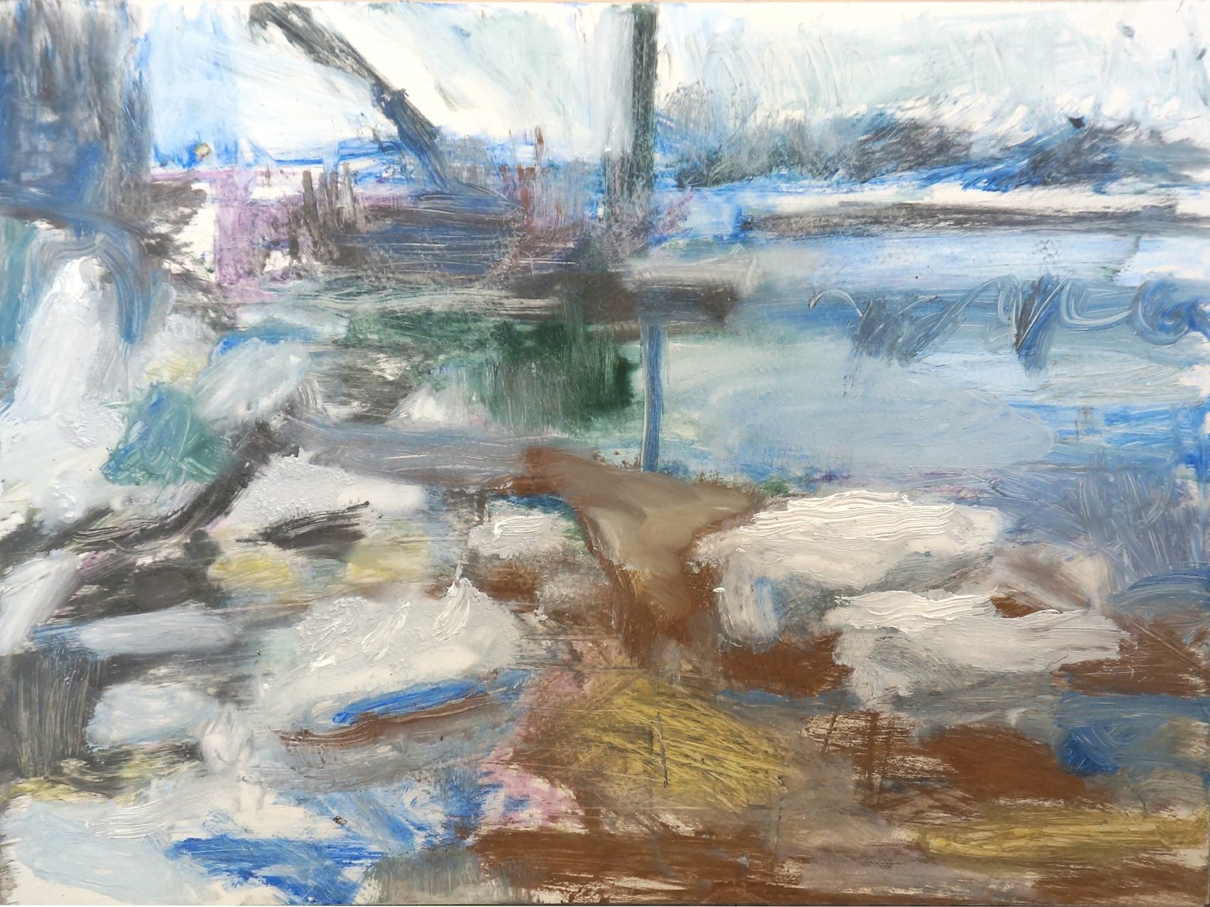 Plein air sketch, beach , oil on panel, 11 x 14 inches