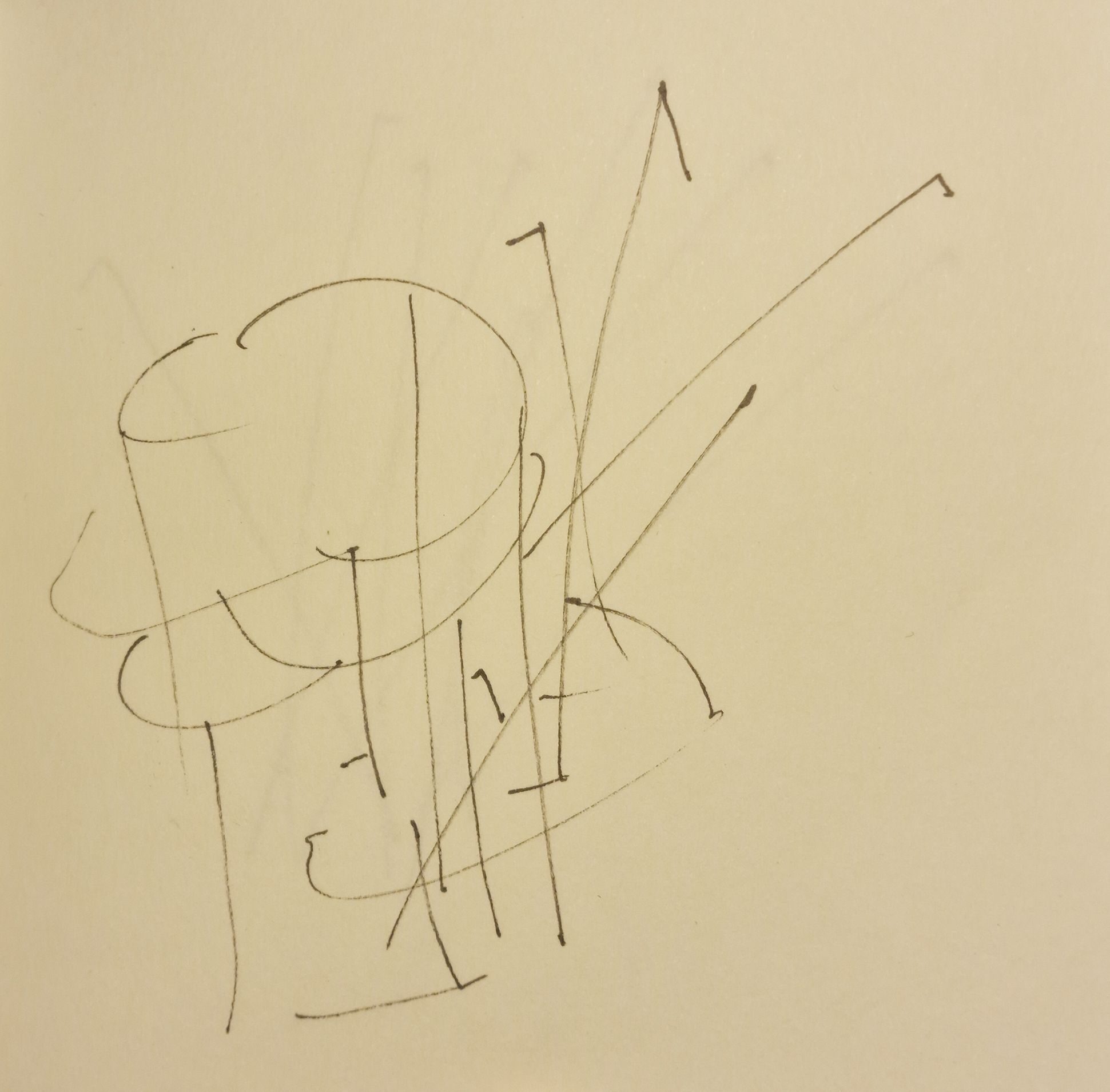 A quick line sketch for sculpture