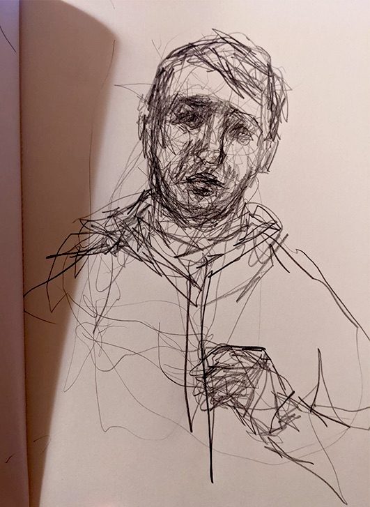 a sketch of a man
