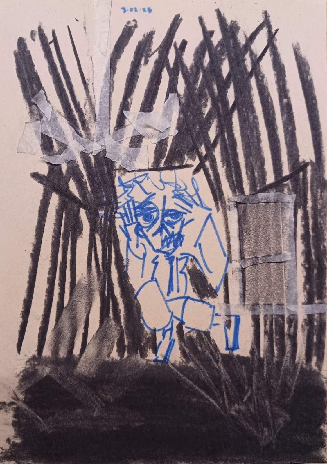 Mixed media on paper