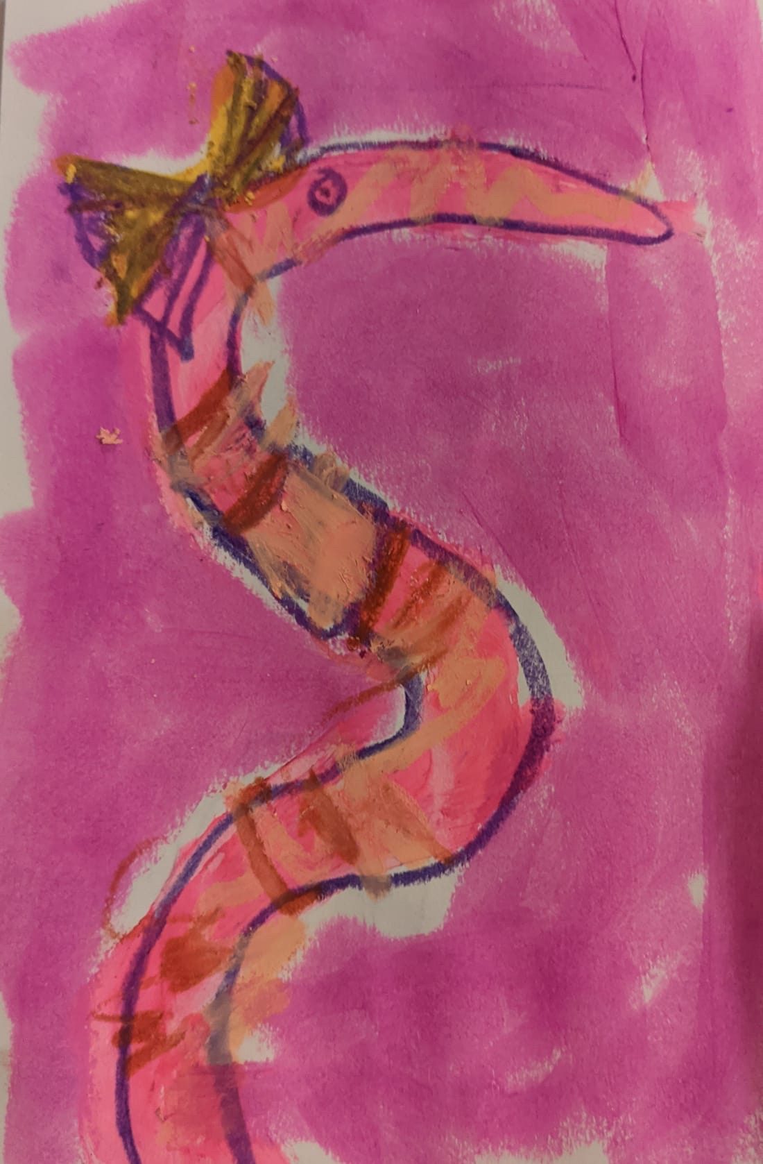 a drawing of a worm.