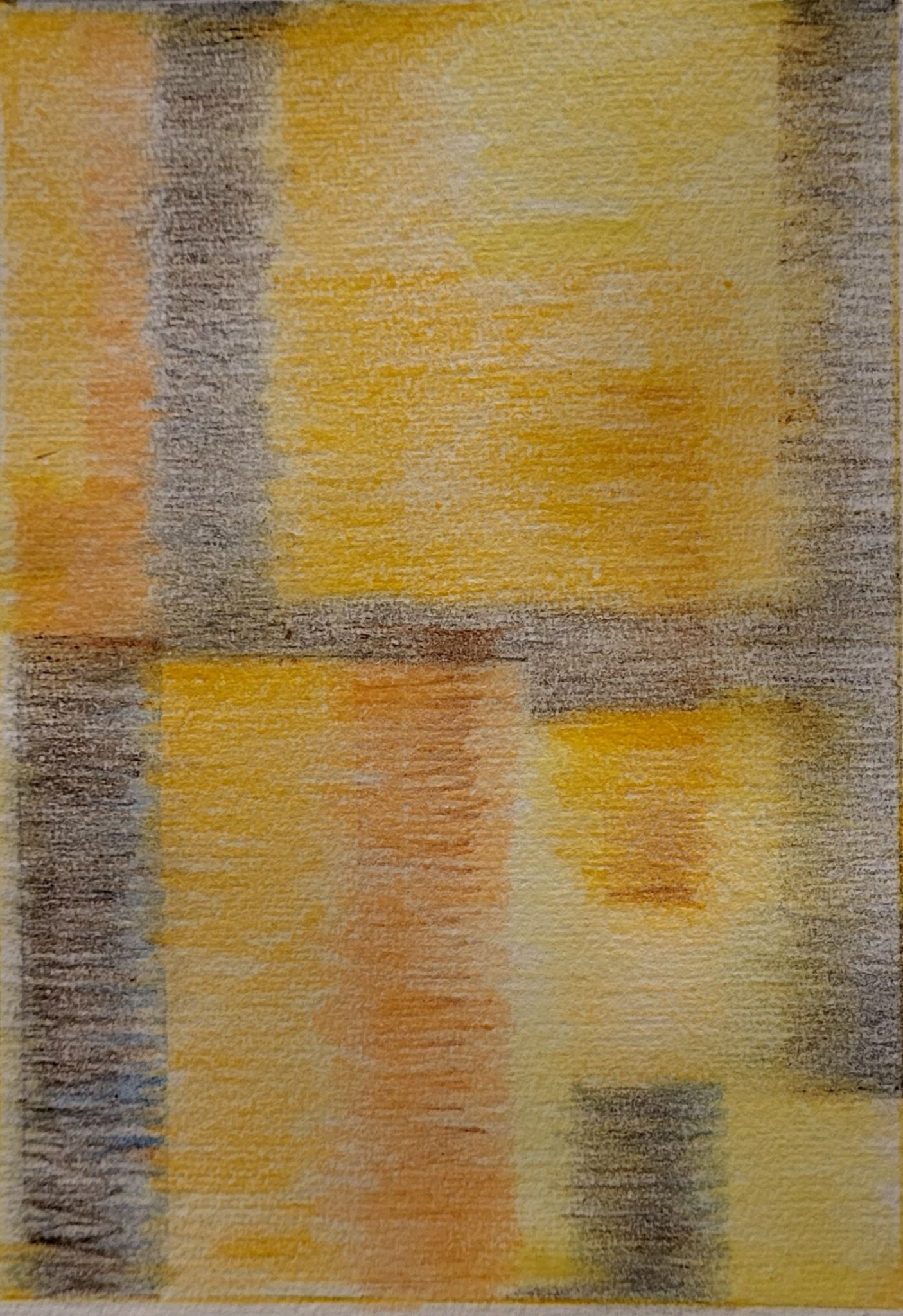 A stylised drawing of angular shapes that suggest a distorted window