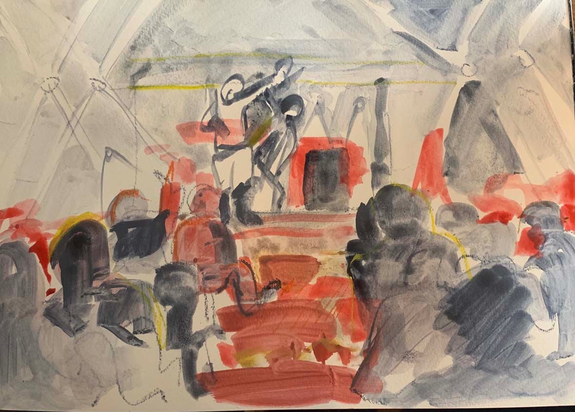 Very quick sketch, will have more time tomorrow, but starting to get an idea of what interests me