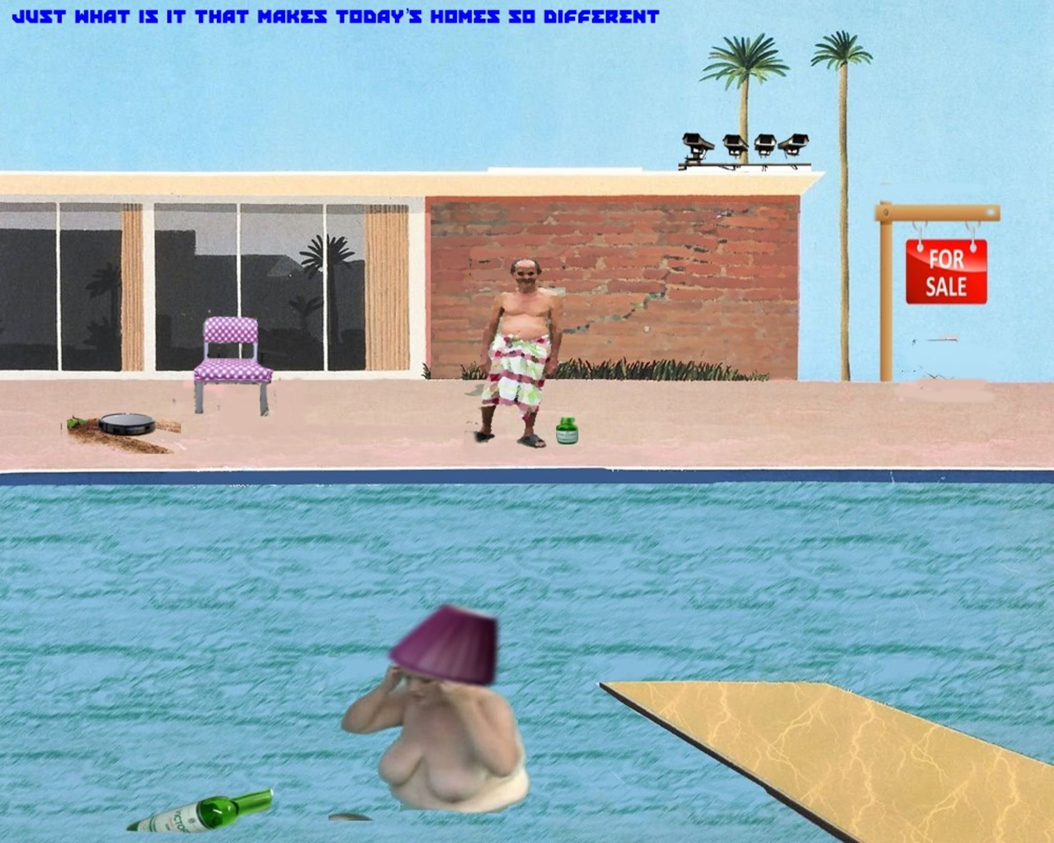 collage riffing on hockney