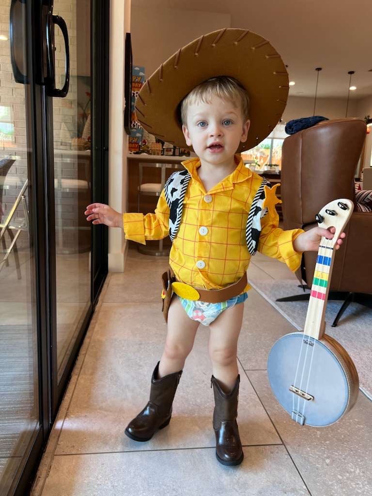 Boy dressed as cowboy