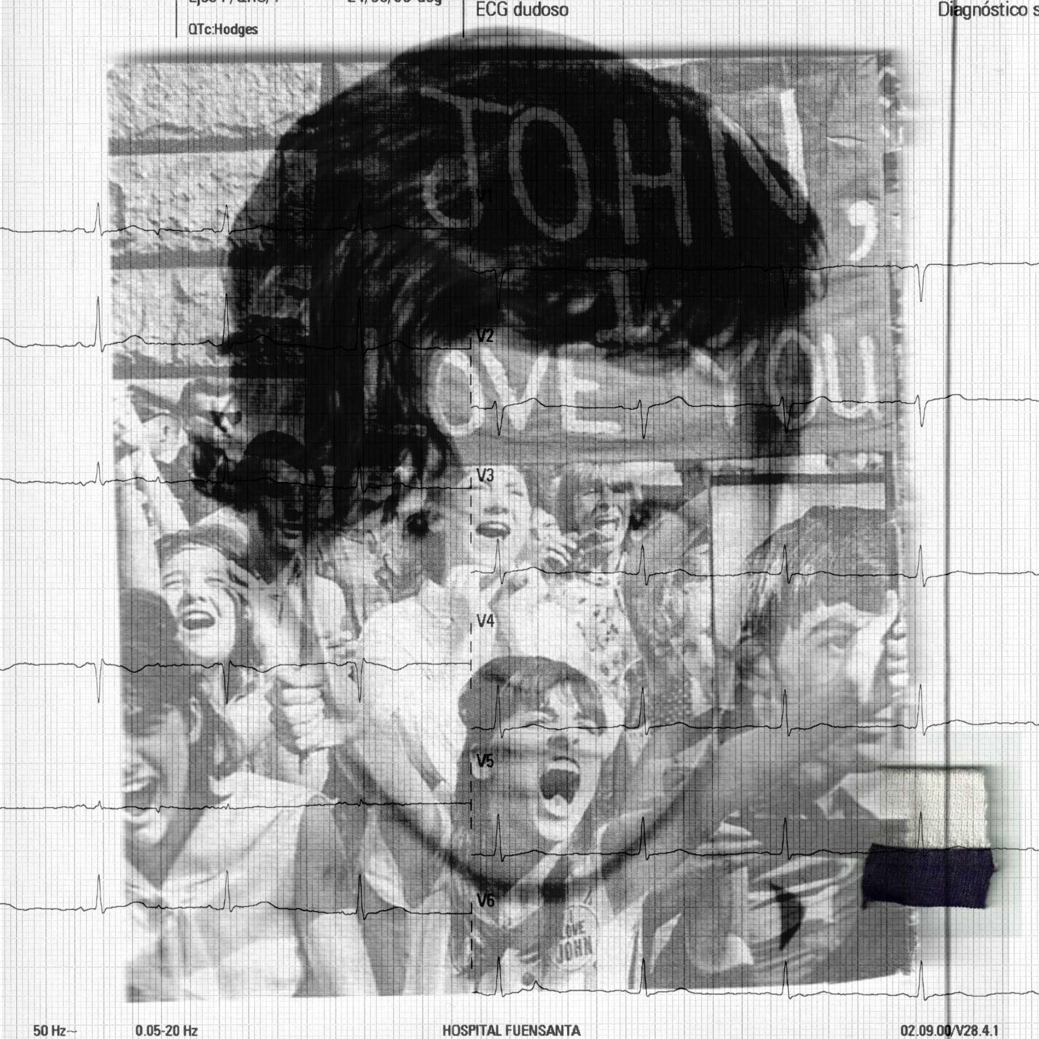 digital collage of found images, personal documents, found textile, and personal photo.