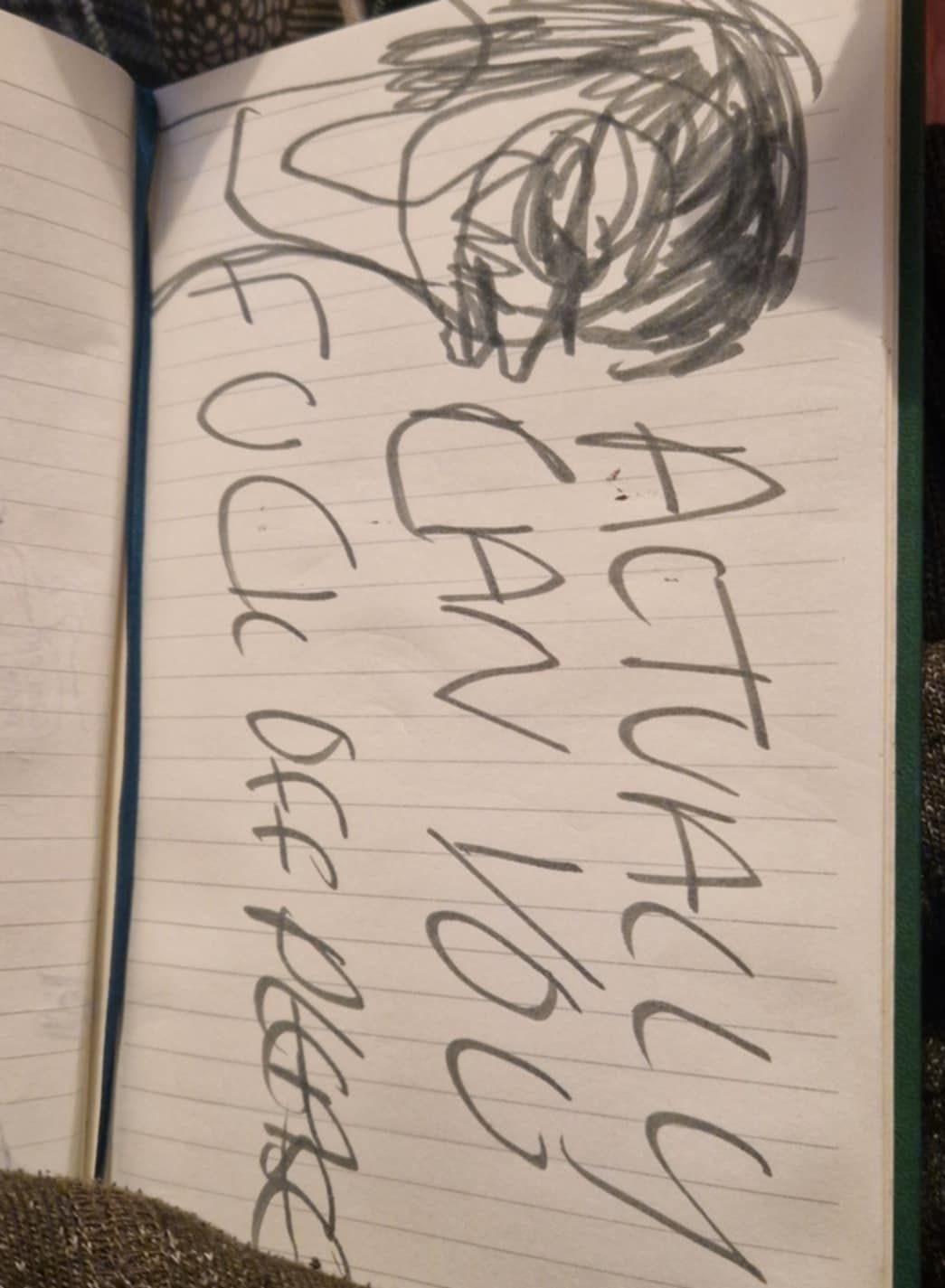 scribble with the words 