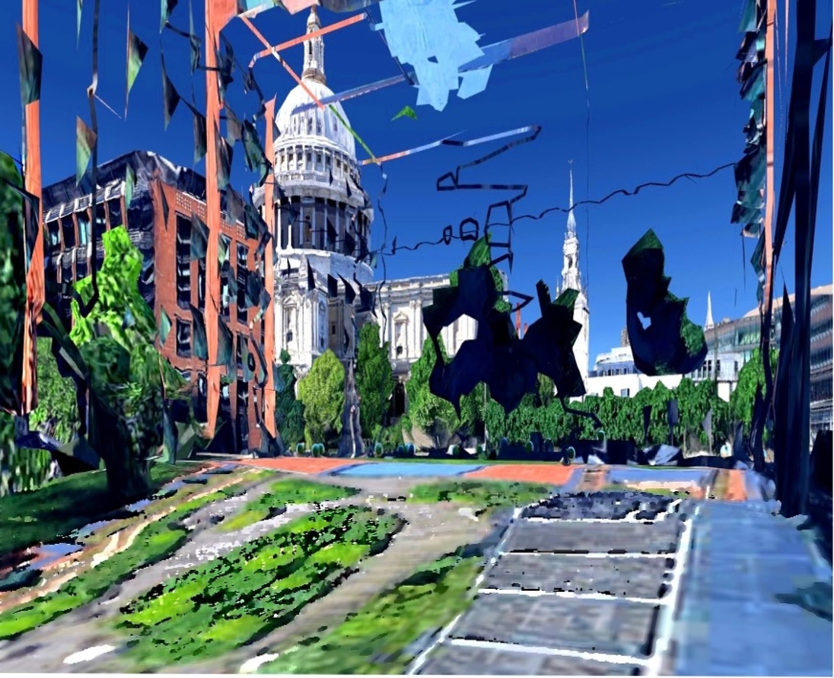 st pauls cathedral in saturated colour