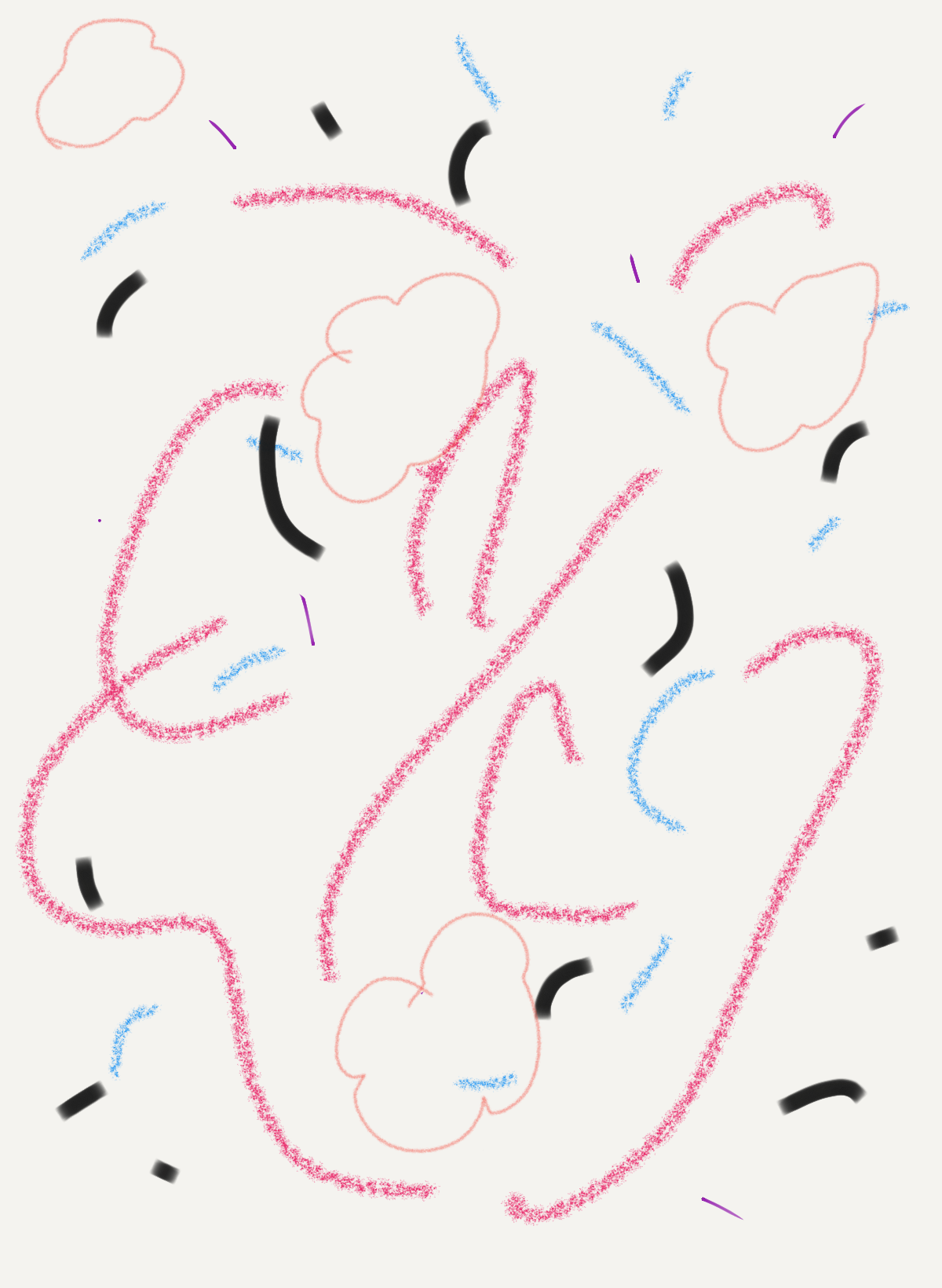 Electronic doodle abstract