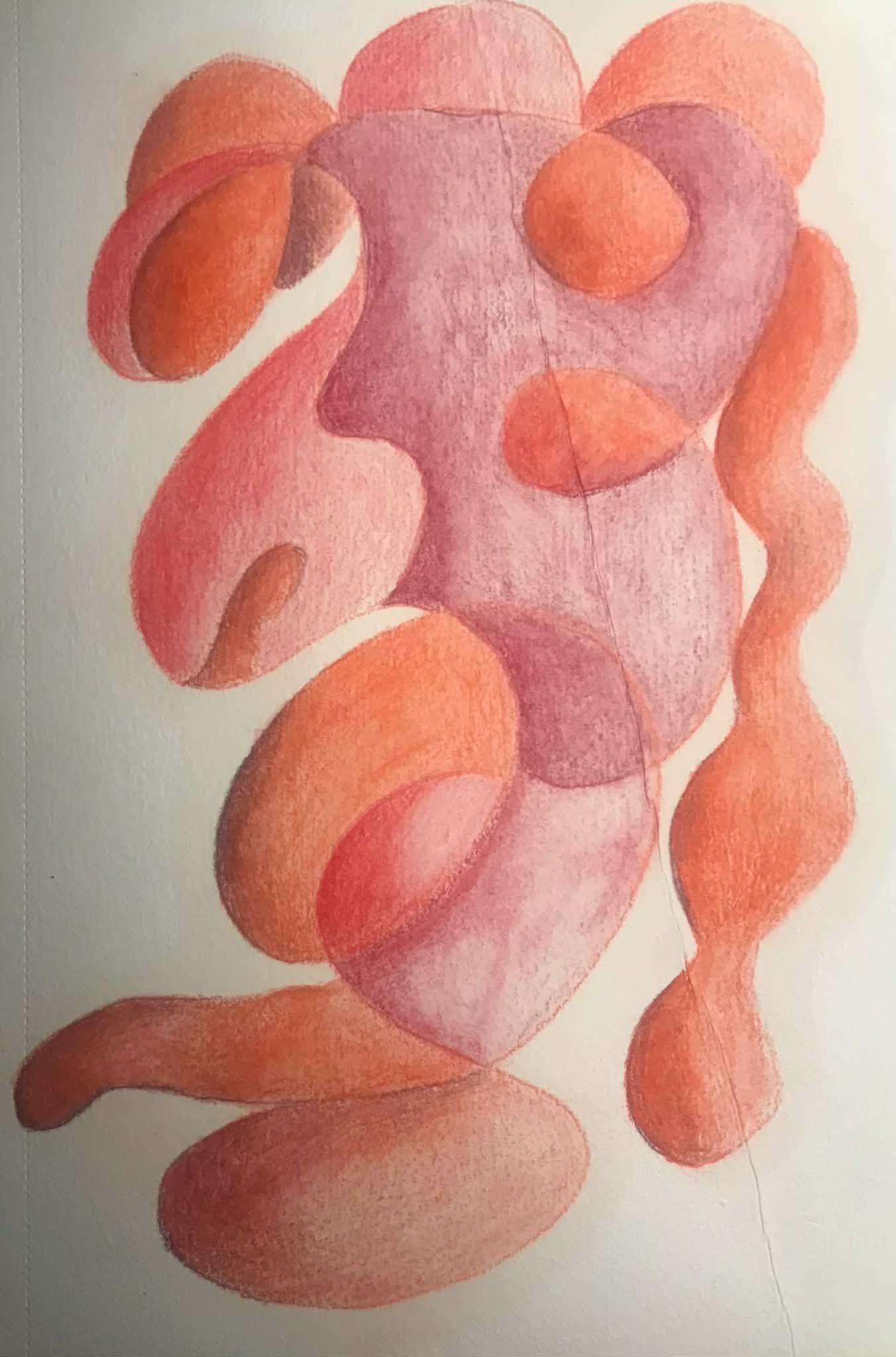 coloured pencil abstract