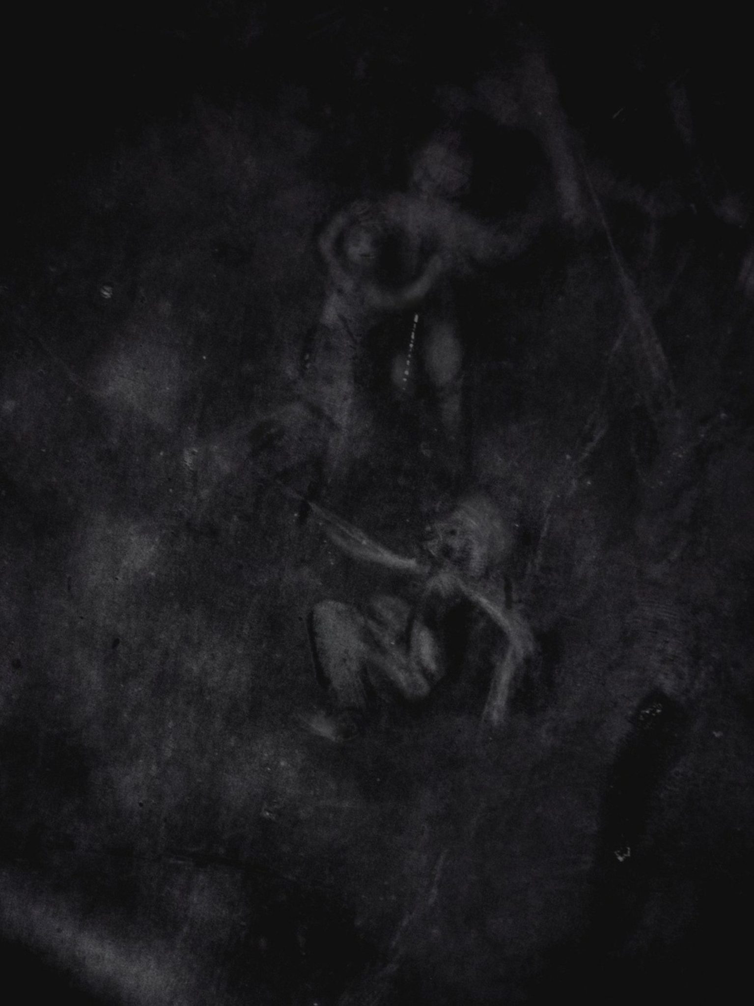 photo of black cloth with filters to capture non visible tecture