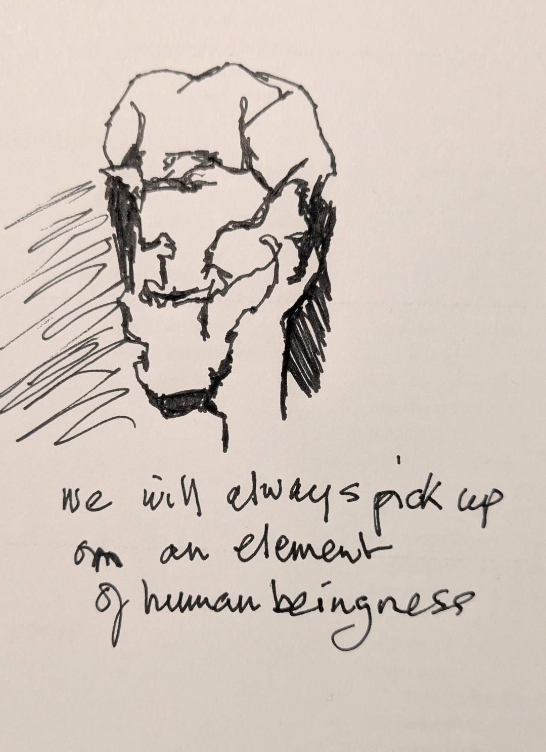 Pen drawing after VV painting