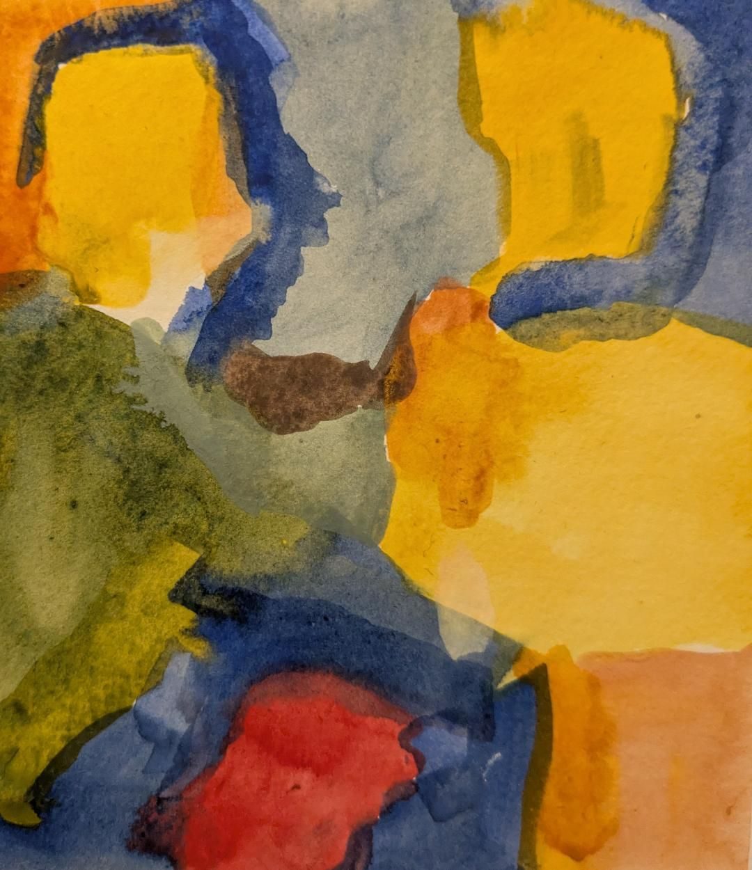 Block colour painting in watercolour