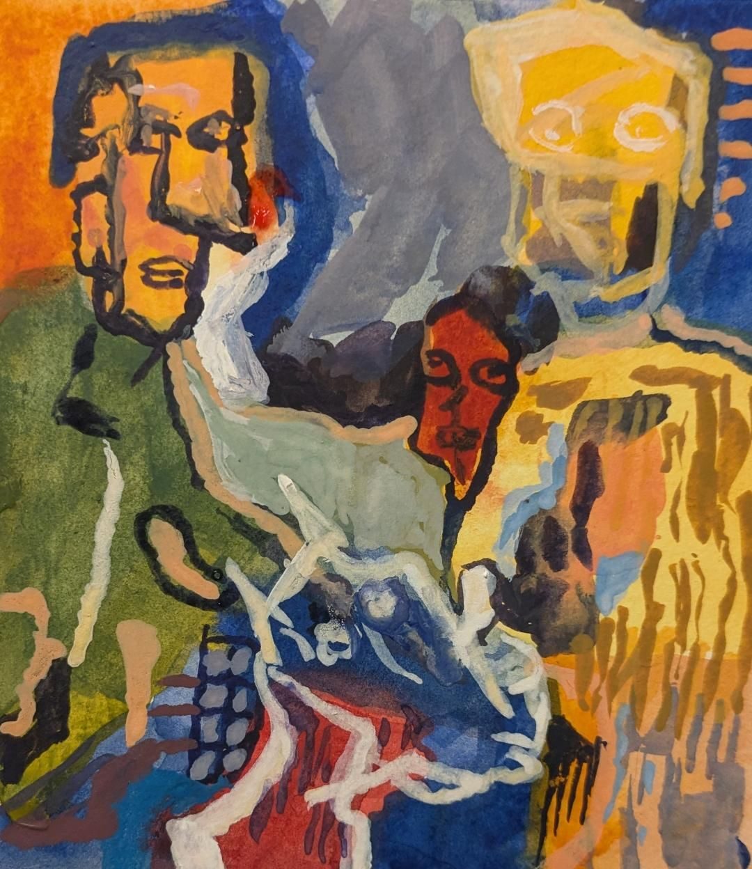 Gouache study based on original oil painting