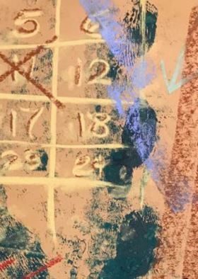 A piece taken from a bigger abstract painting