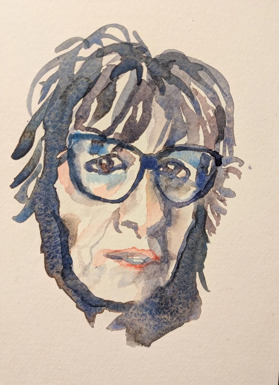 Self portrait in watercolour