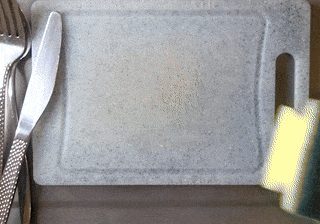 An animation of a Van Gogh landscape being painted onto a sponge