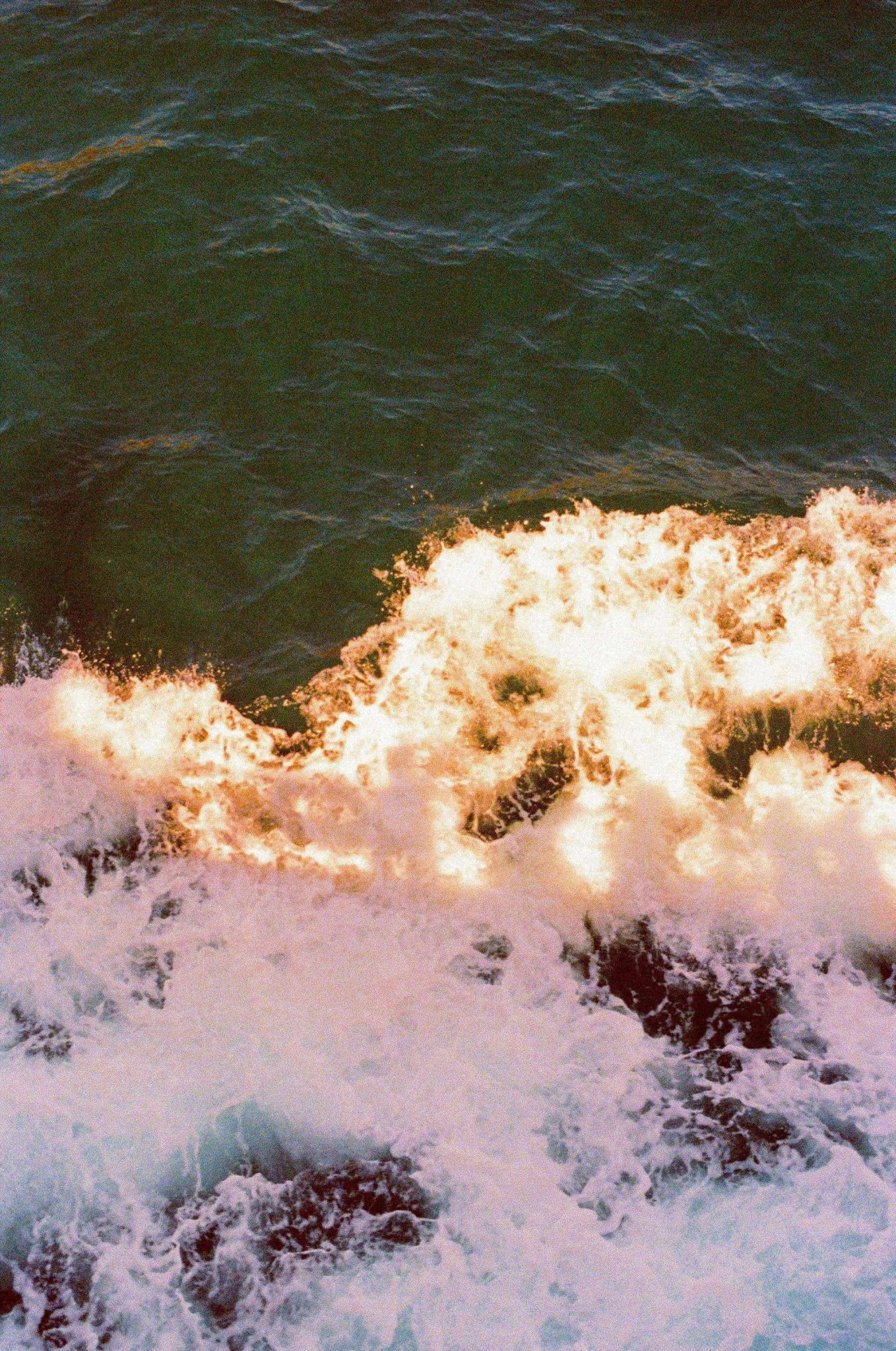 Waves crashing in Naples, detailed shot